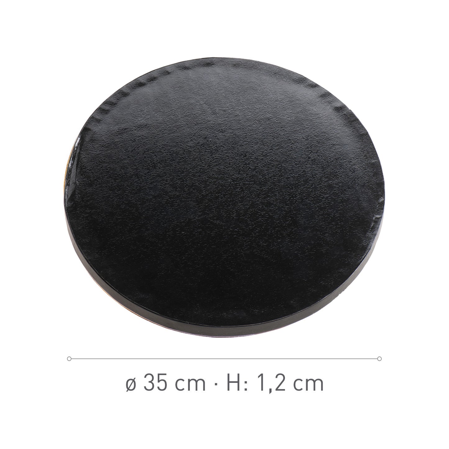 BLACK ROUND CAKE BASE Ø 35CM H1.2CM