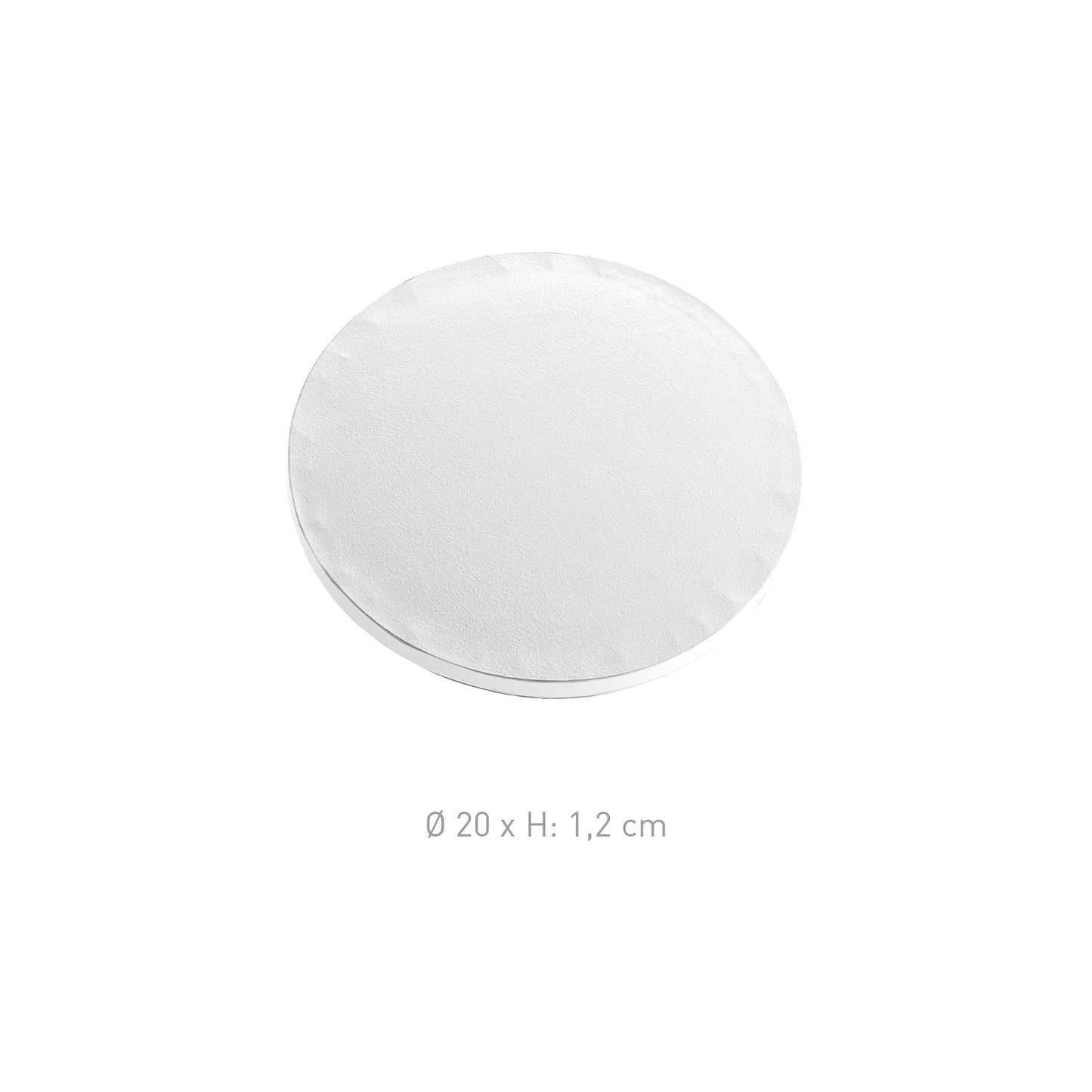 BASE DE TARTA REDONDA BLANCA Ø 20CM H1.2CM
