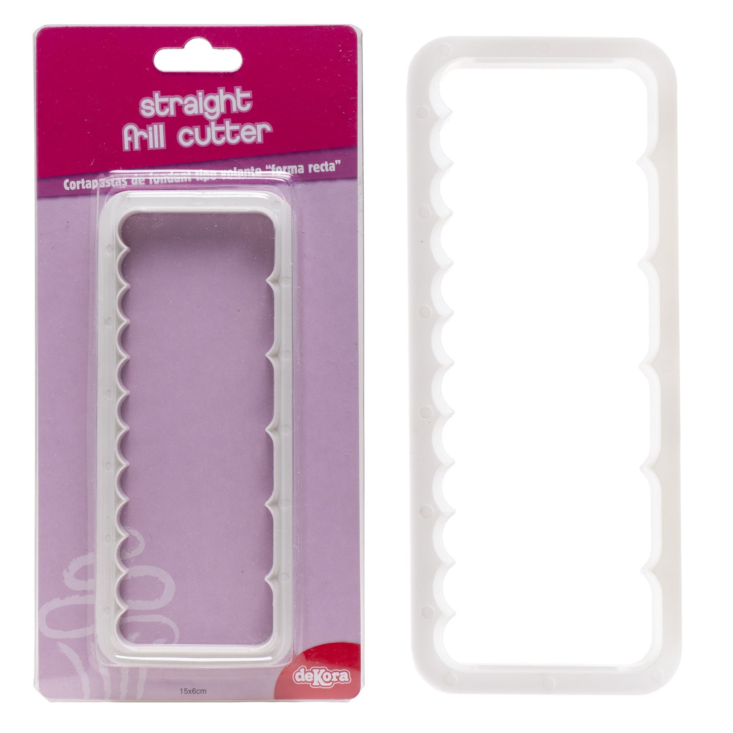 CORTAPASTAS DE FONDANT FORMA VOLANTE RECTO