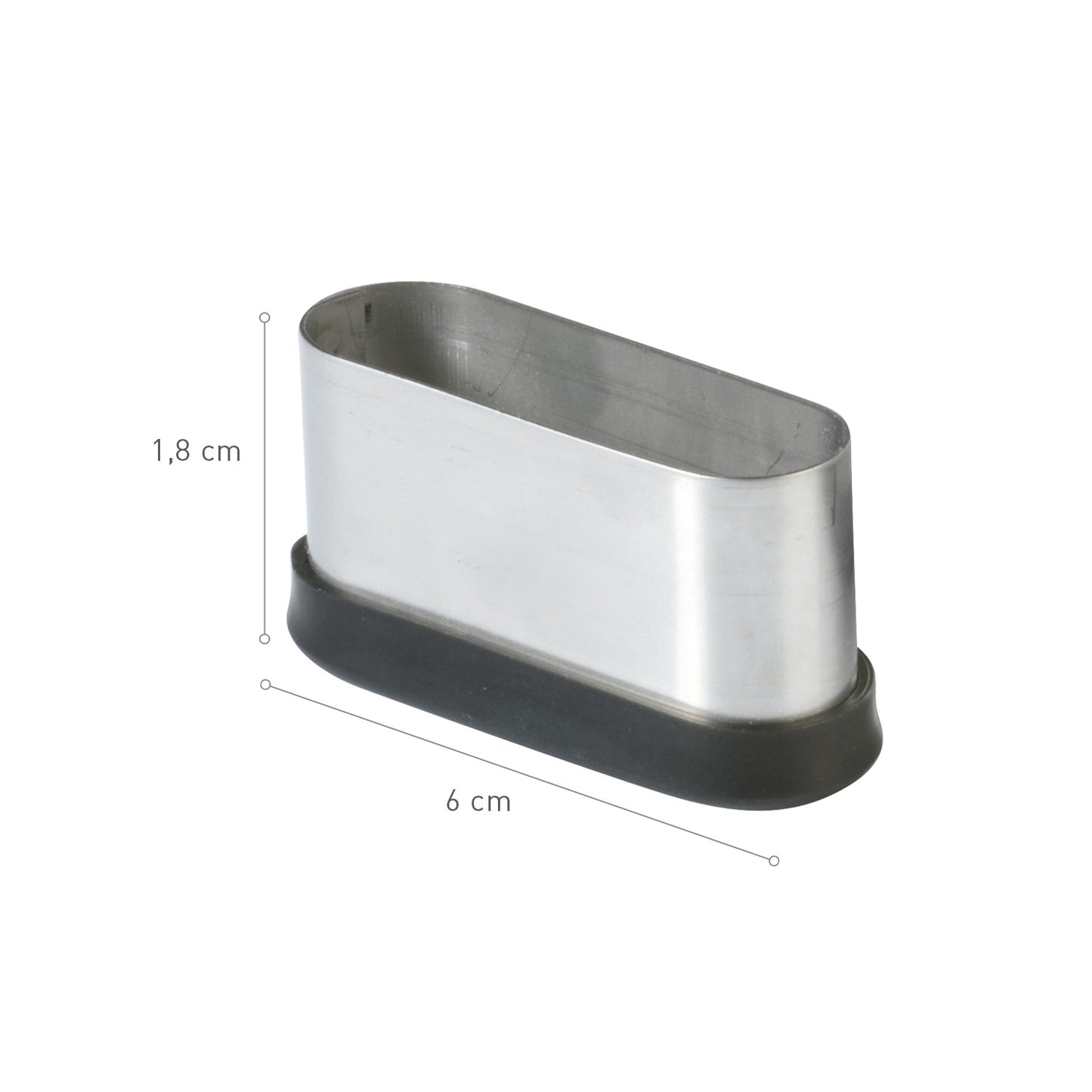 PASTRY CUTTER MINI ECLAIR STAINLESS STEEL 18X60MM