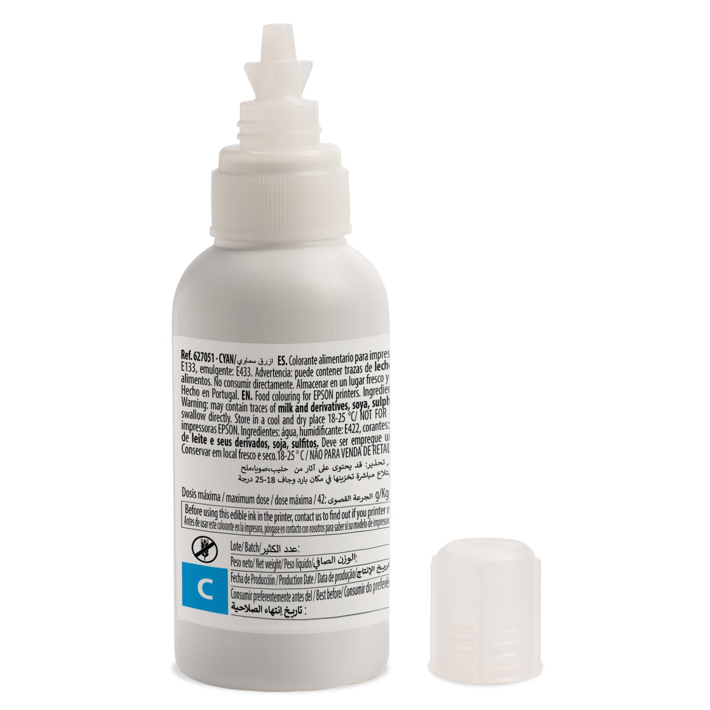 FLACONE INCHIOSTRO CIANO COMPATIBILIE EPSON EKOTANK 100CC