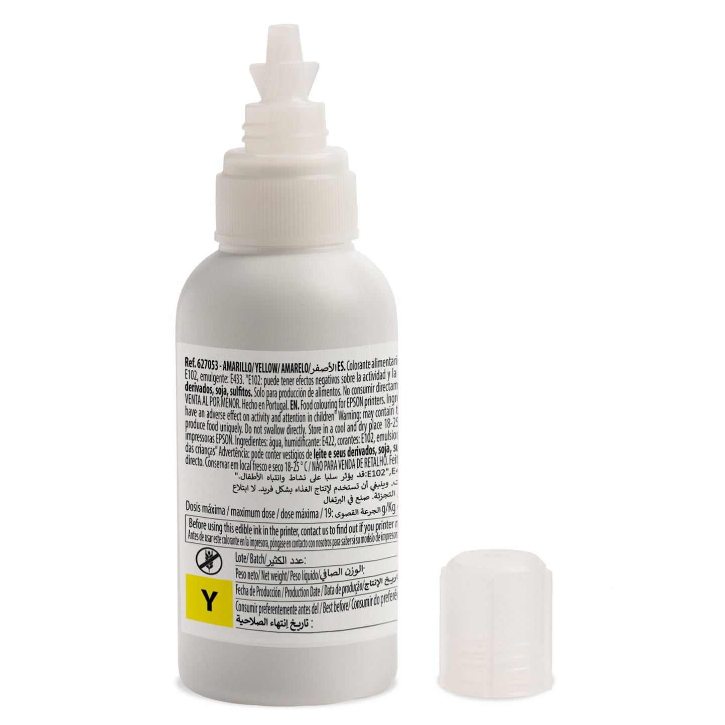 FLACONE INCHIOSTRO GIALLO COMPATIBILIE EPSON EKOTANK 100CC