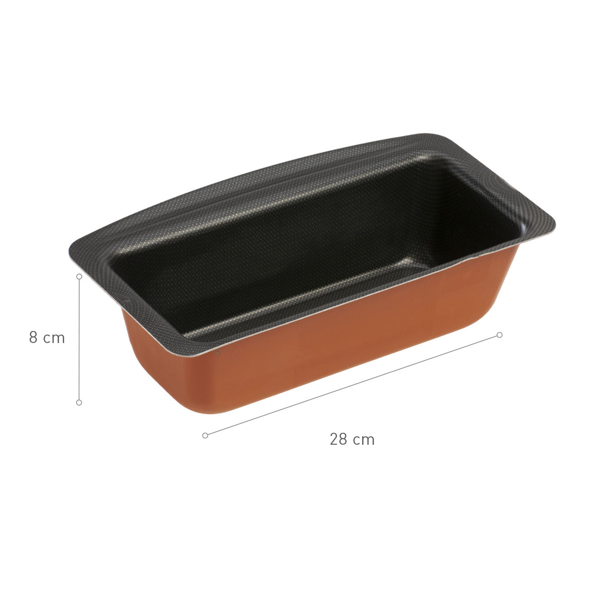 MOULE PLUMCAKE ACIER À REVÊTEMENT DUR ANTI-ADHÉSIF 280MM H 80MM
