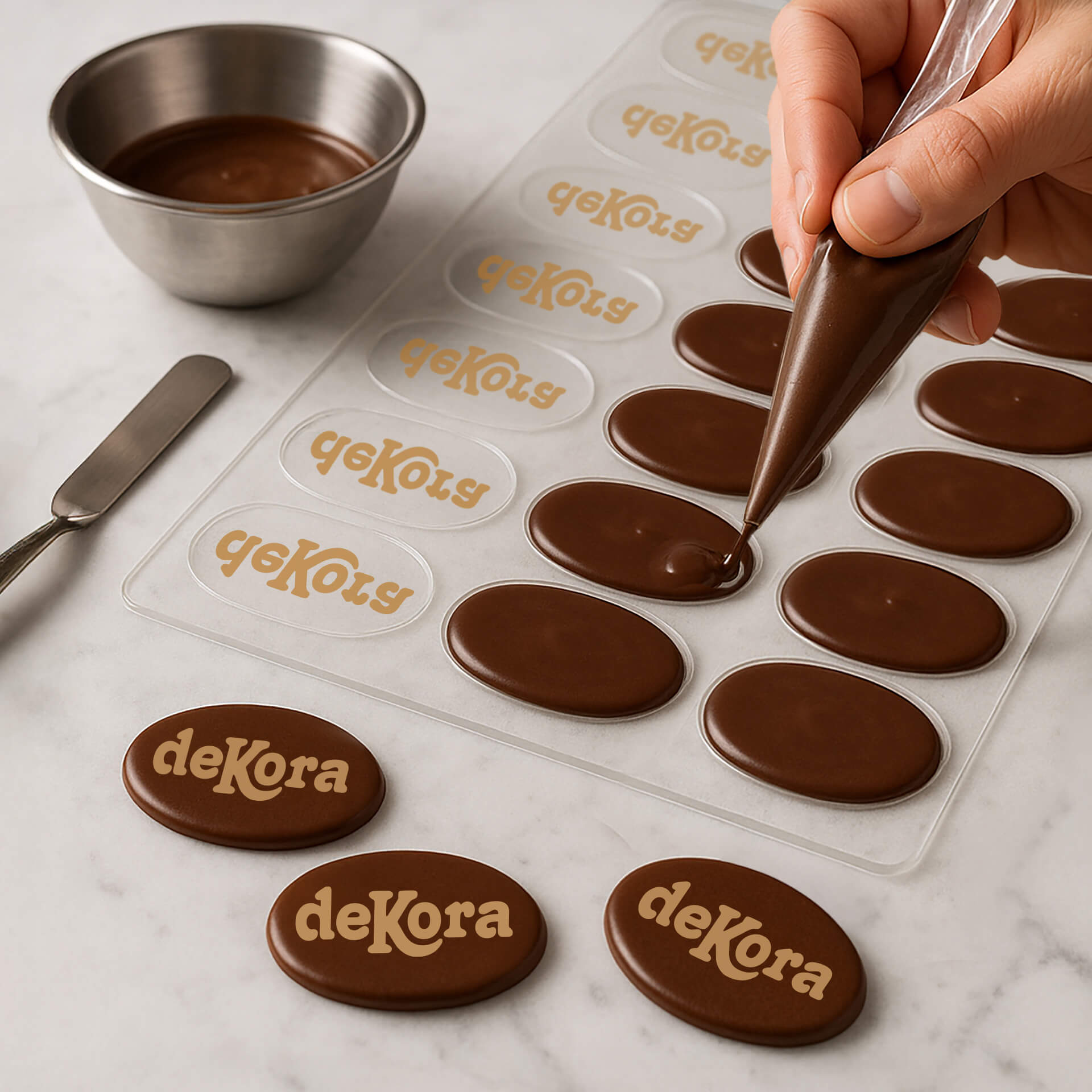 Personalize and decorate your recipes with our chocolate customizations 🍫