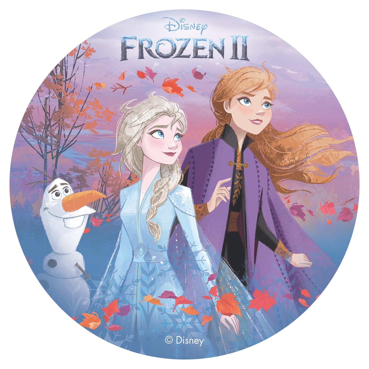 DISCO OBLEA TARTA FROZEN II OTOÑO 20CM