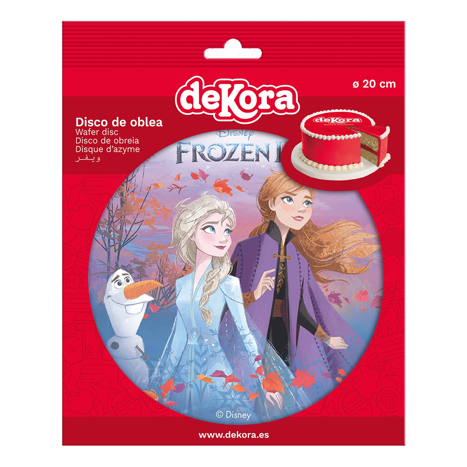 6 FROZEN II CAKE DECORATING WAFER DISCS FALL 20 CM