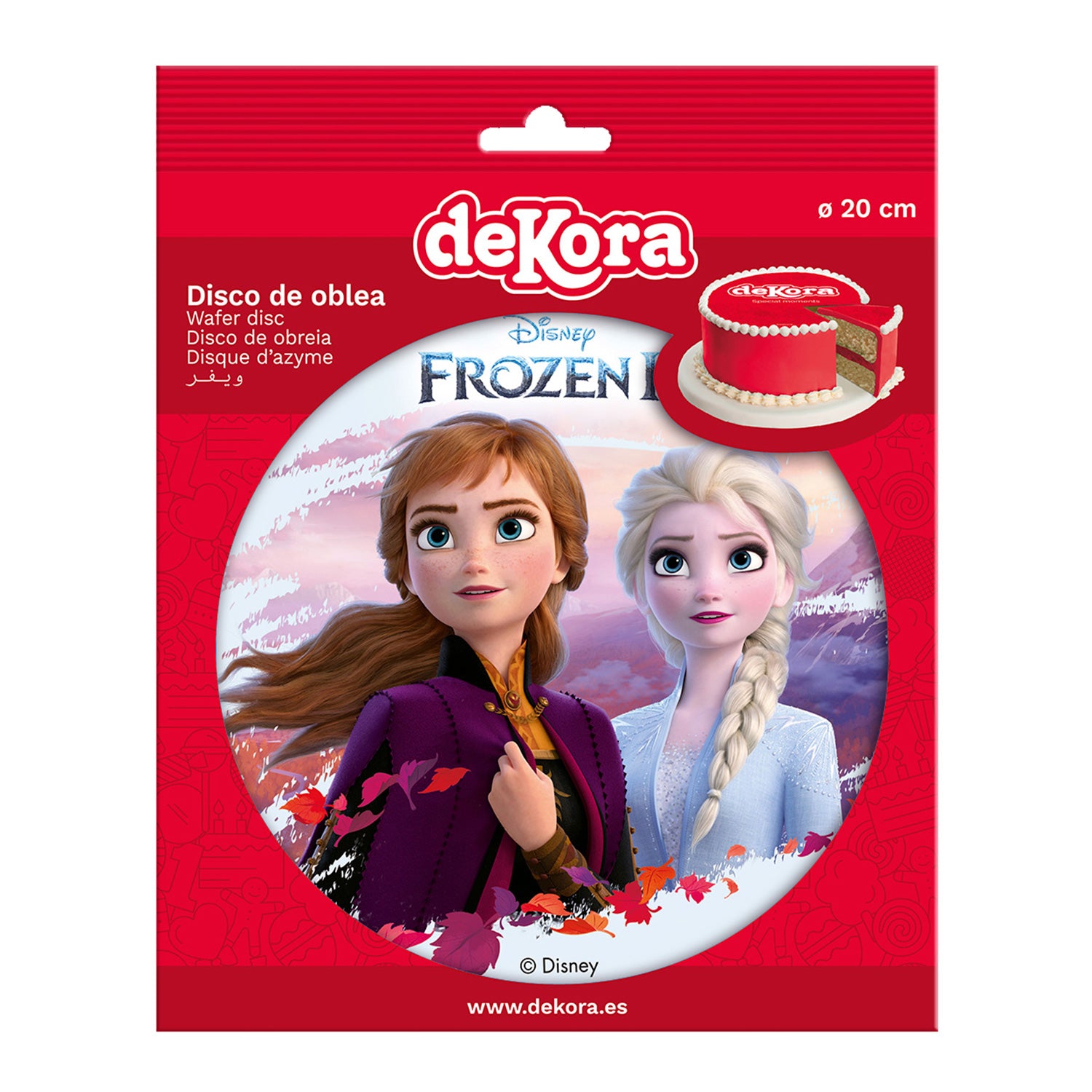 6 FROZEN II CAKE DECORATING WAFER DISCS 20 CM