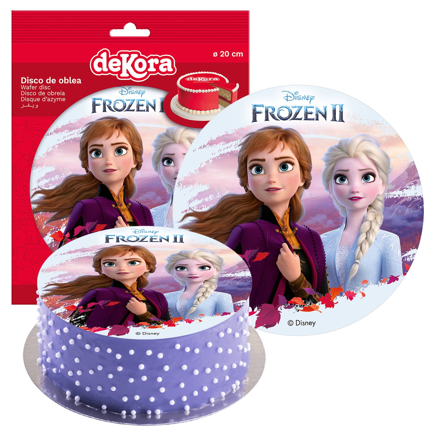 DISCHI OSTIA TORTA FROZEN II 20CM