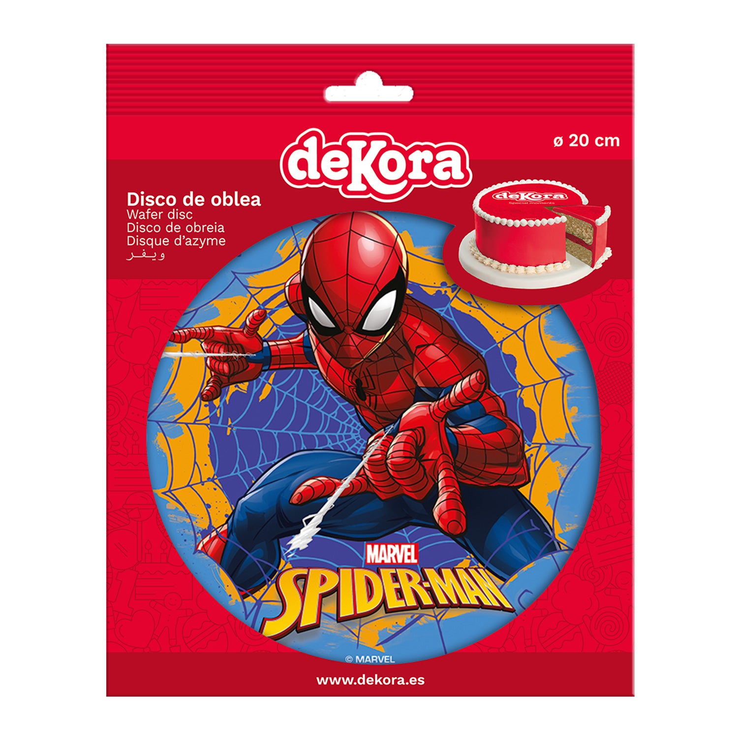 DISCO OBLEA TARTA SPIDERMAN 20CM