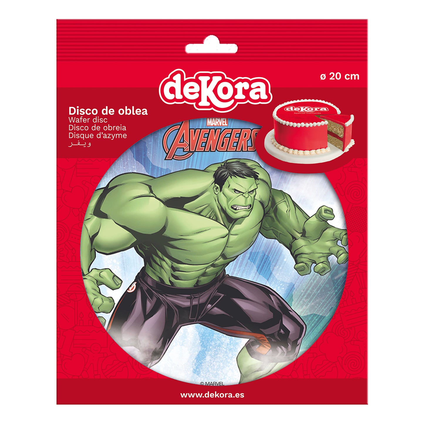 HULK WAFER CAKE DECORATING DISC 20CM