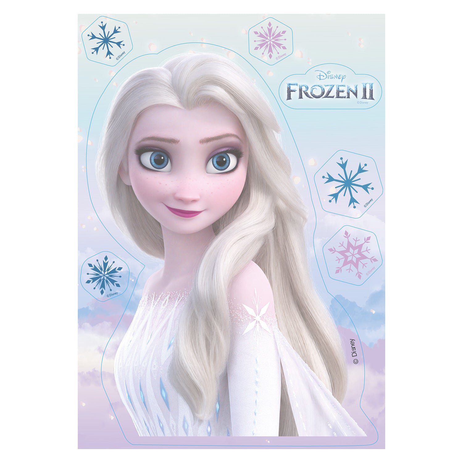 CAKE DECORATION WAFER SHAPE FROZEN 14.8X21CM