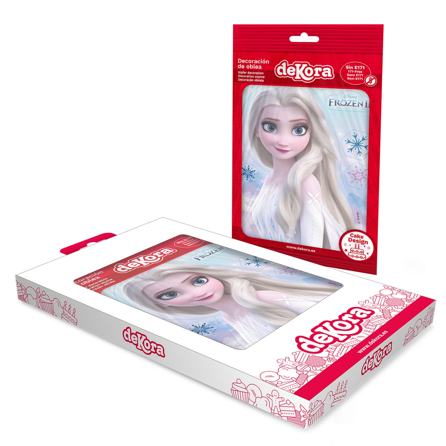 CAKE DECORATION WAFER SHAPE FROZEN 14.8X21CM