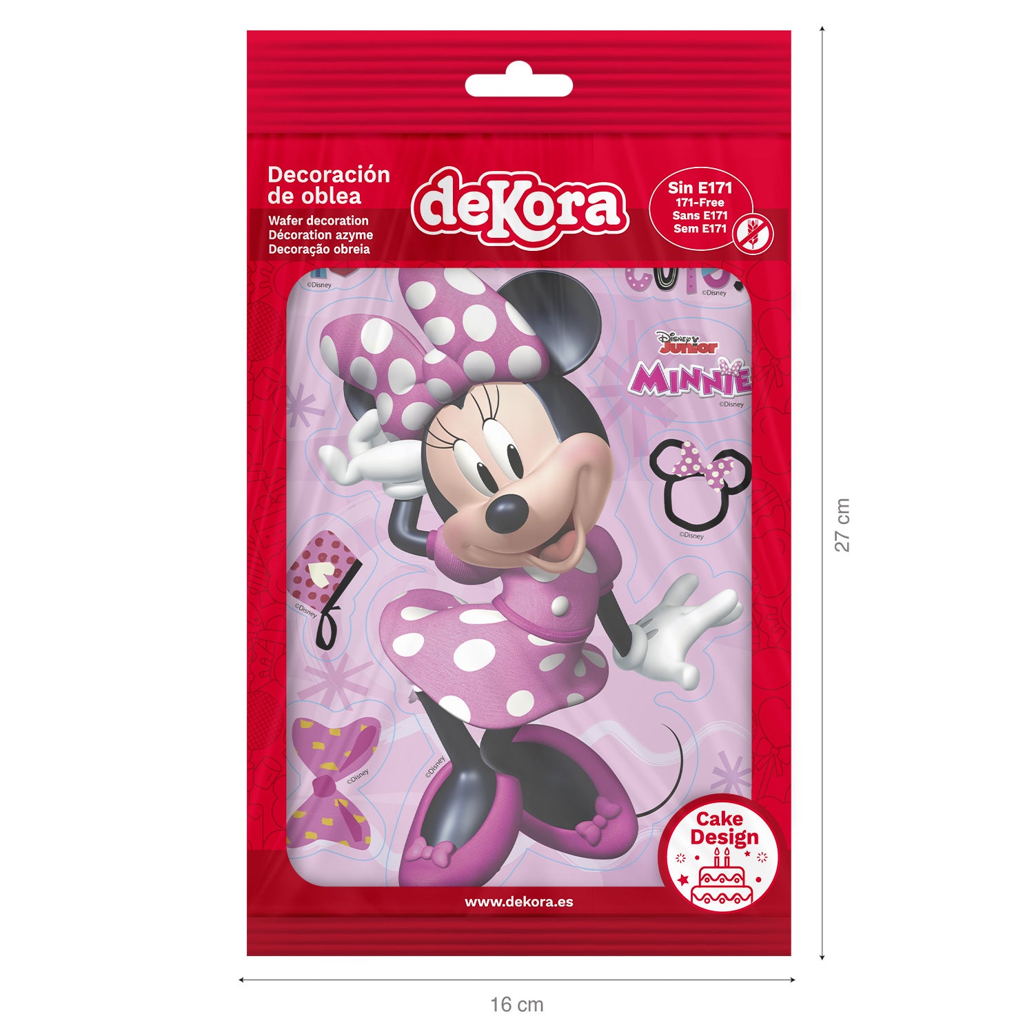 SILUETA OBLEA TARTA MINNIE MOUSE 14,8X21CM A5
