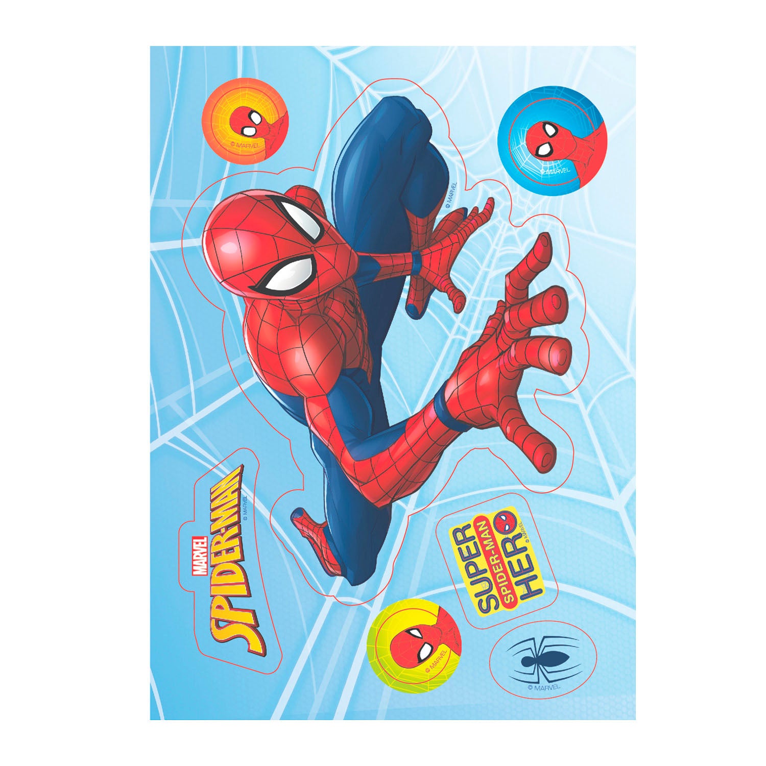 CAKE DECORATION WAFER SHAPE SPIDERMAN 14.8X21CM A5