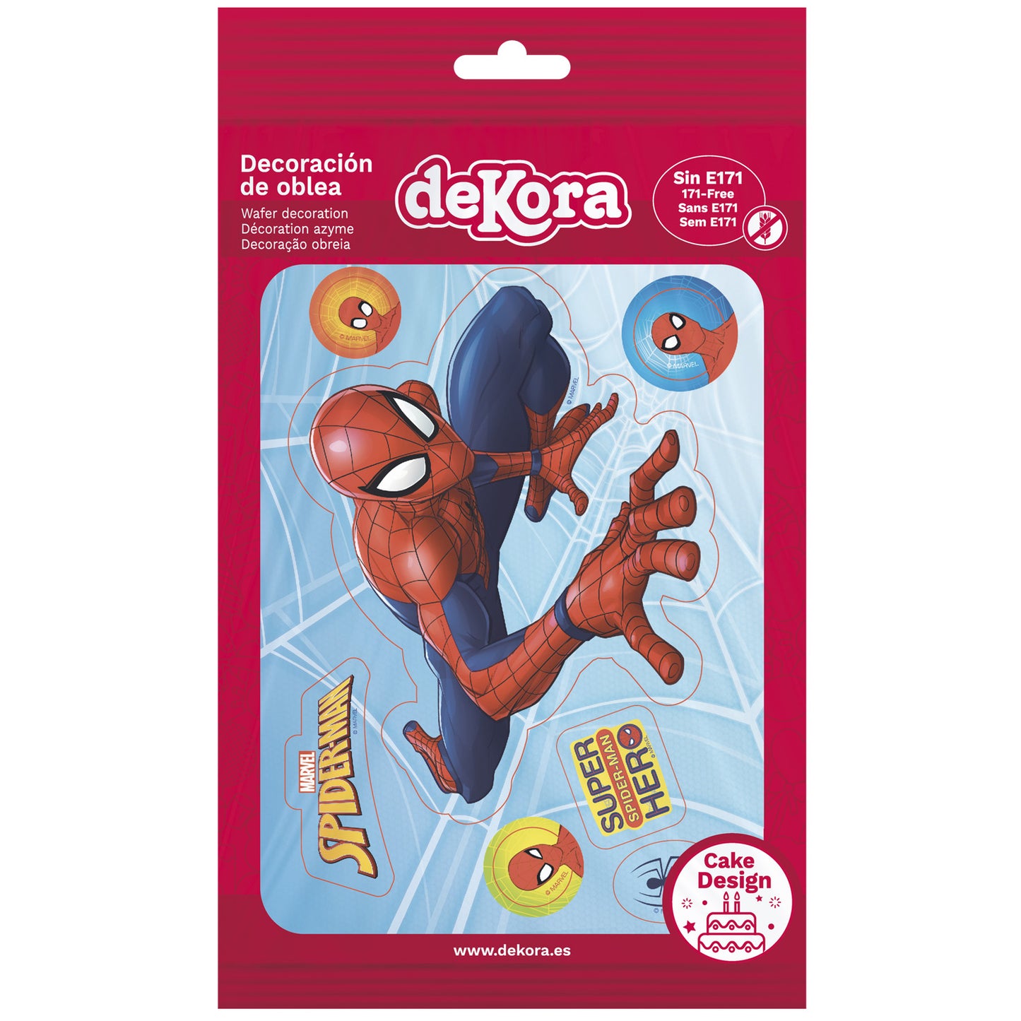 SILUETTA DI CIALDA PER TORTE SPIDERMAN 14.8X21CM A5