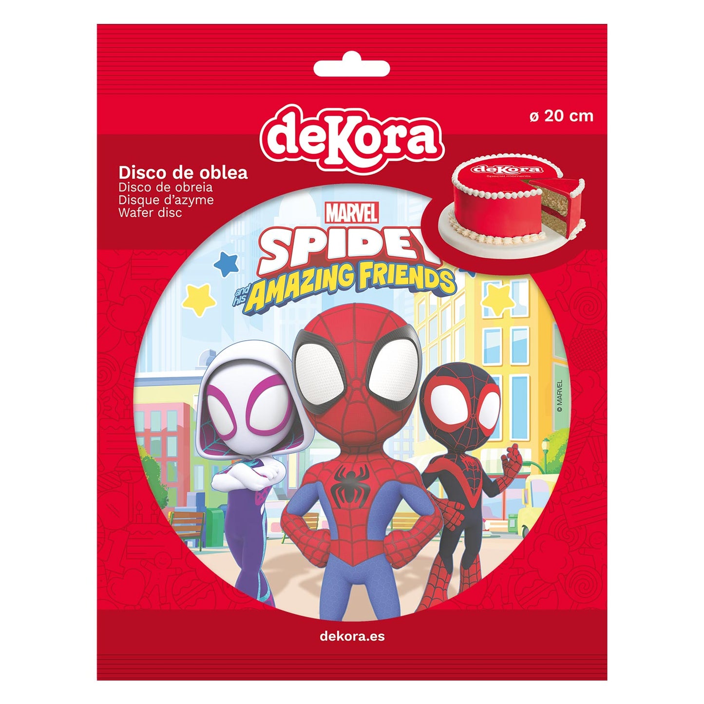 DISCO CIALDA SPIDEY TORTA 20CM
