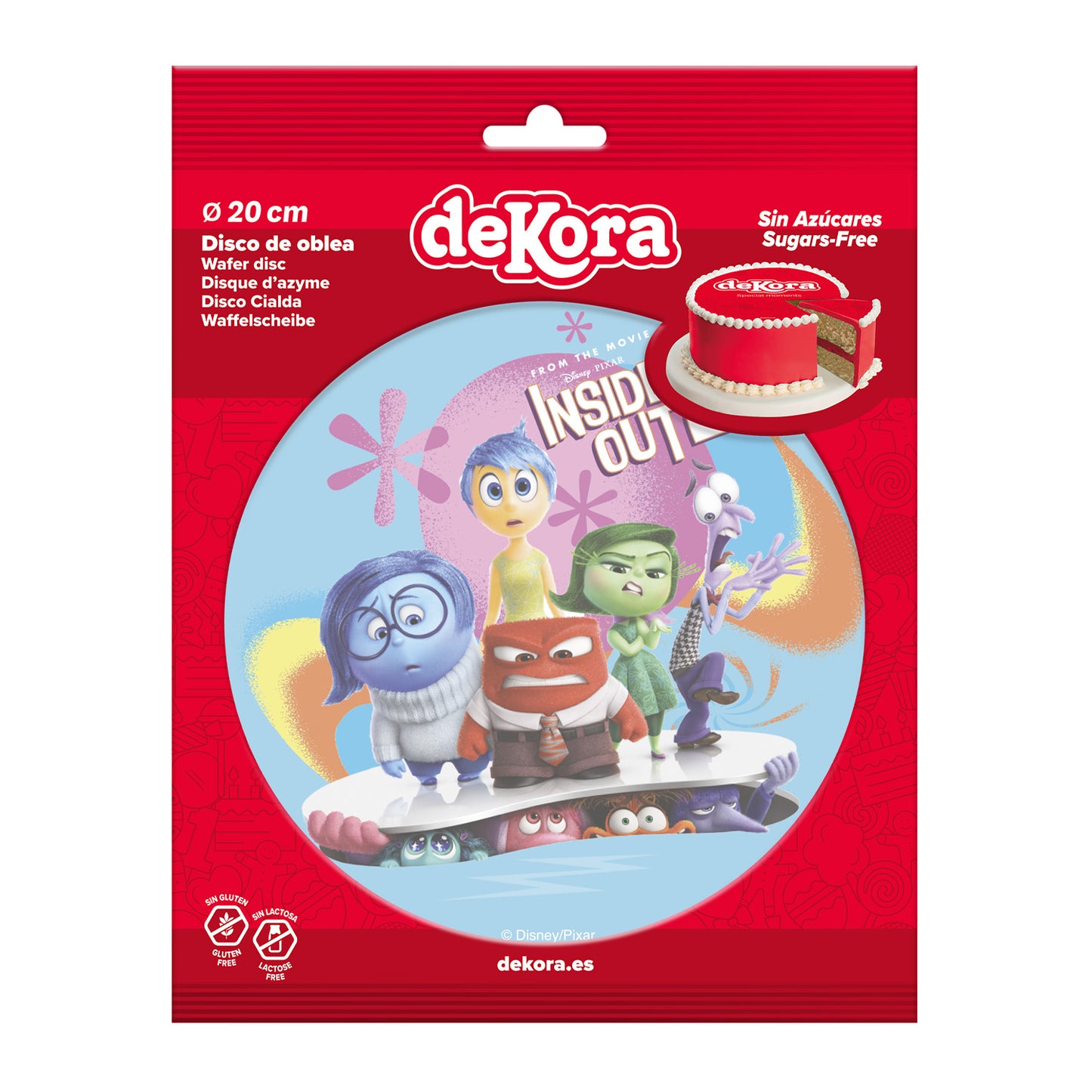 DISCO BOLACHA PARA BOLO INSIDE OUT 2 20CM