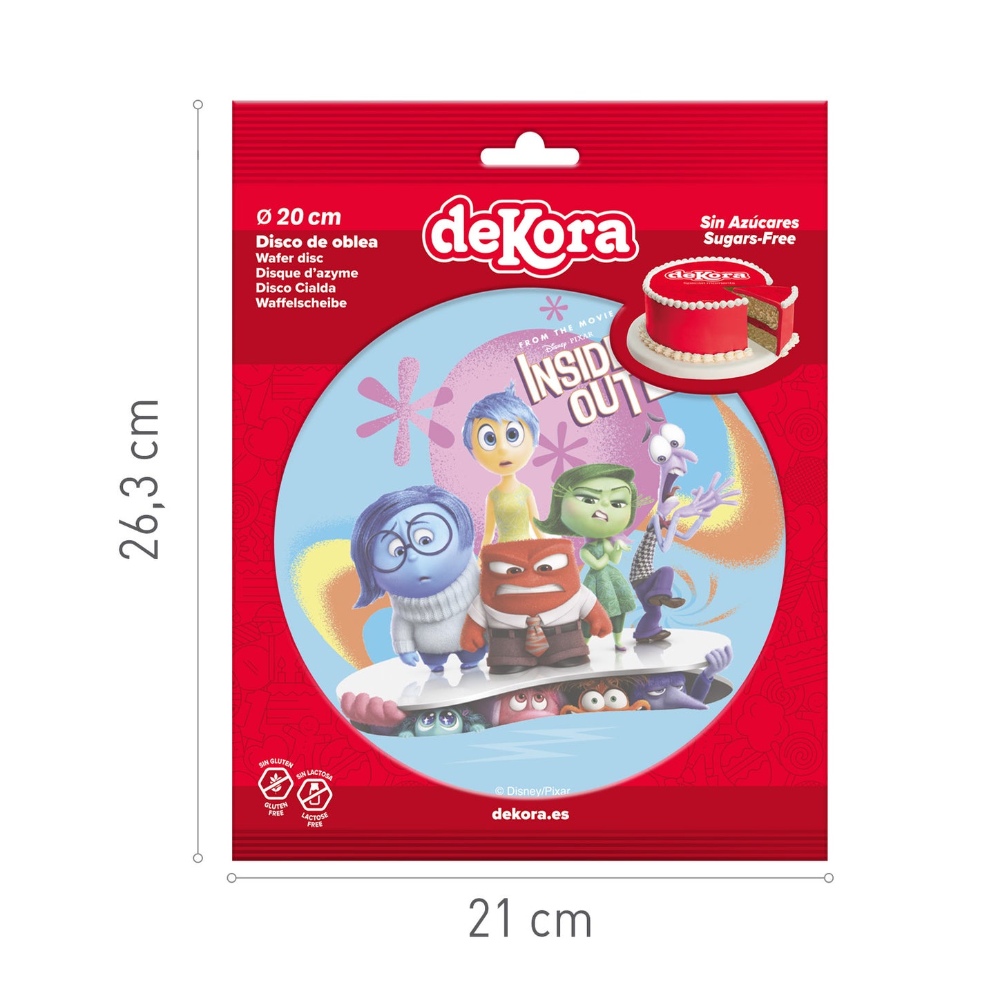 INSIDE OUT 2 CAKE WAFER DISC 20CM