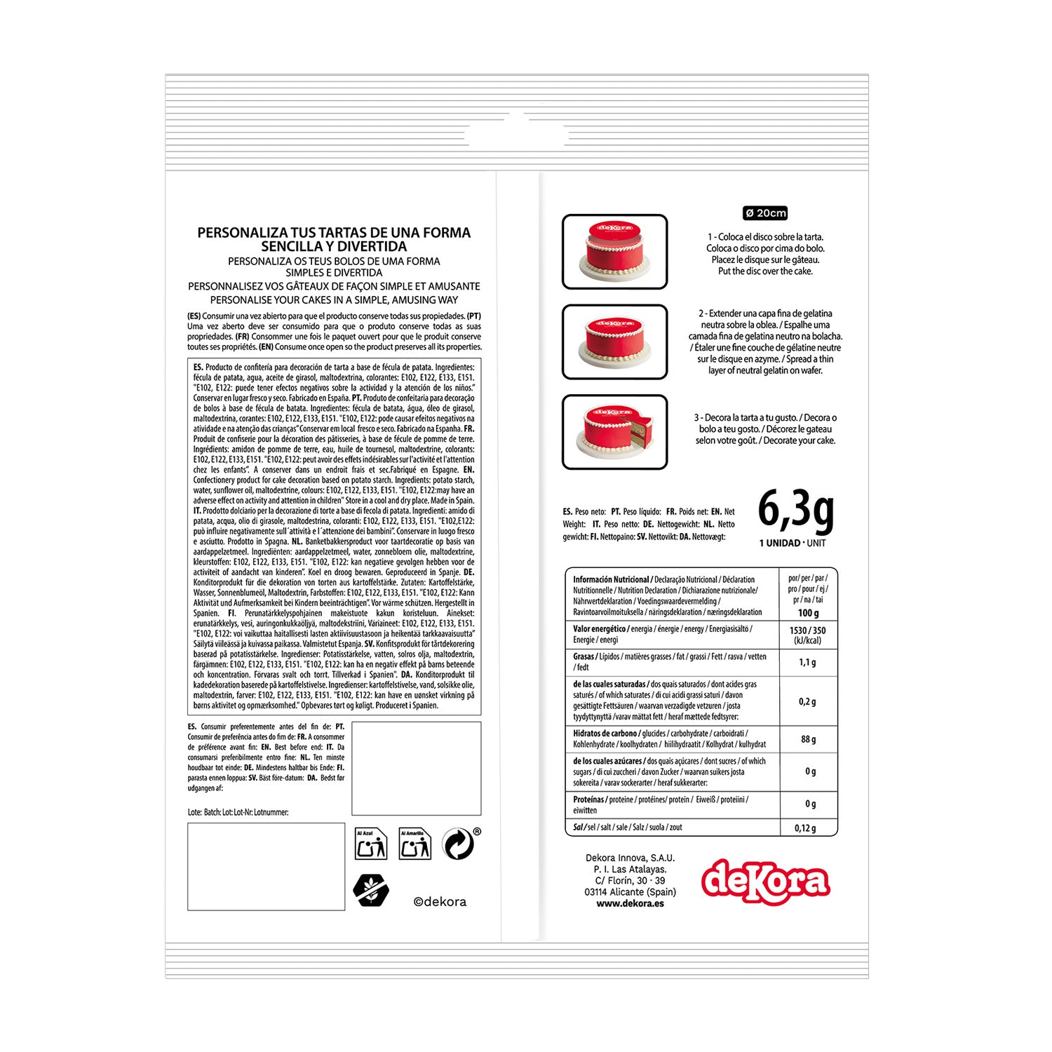 DISCO WAFER BOLO VAIANA 2 20CM