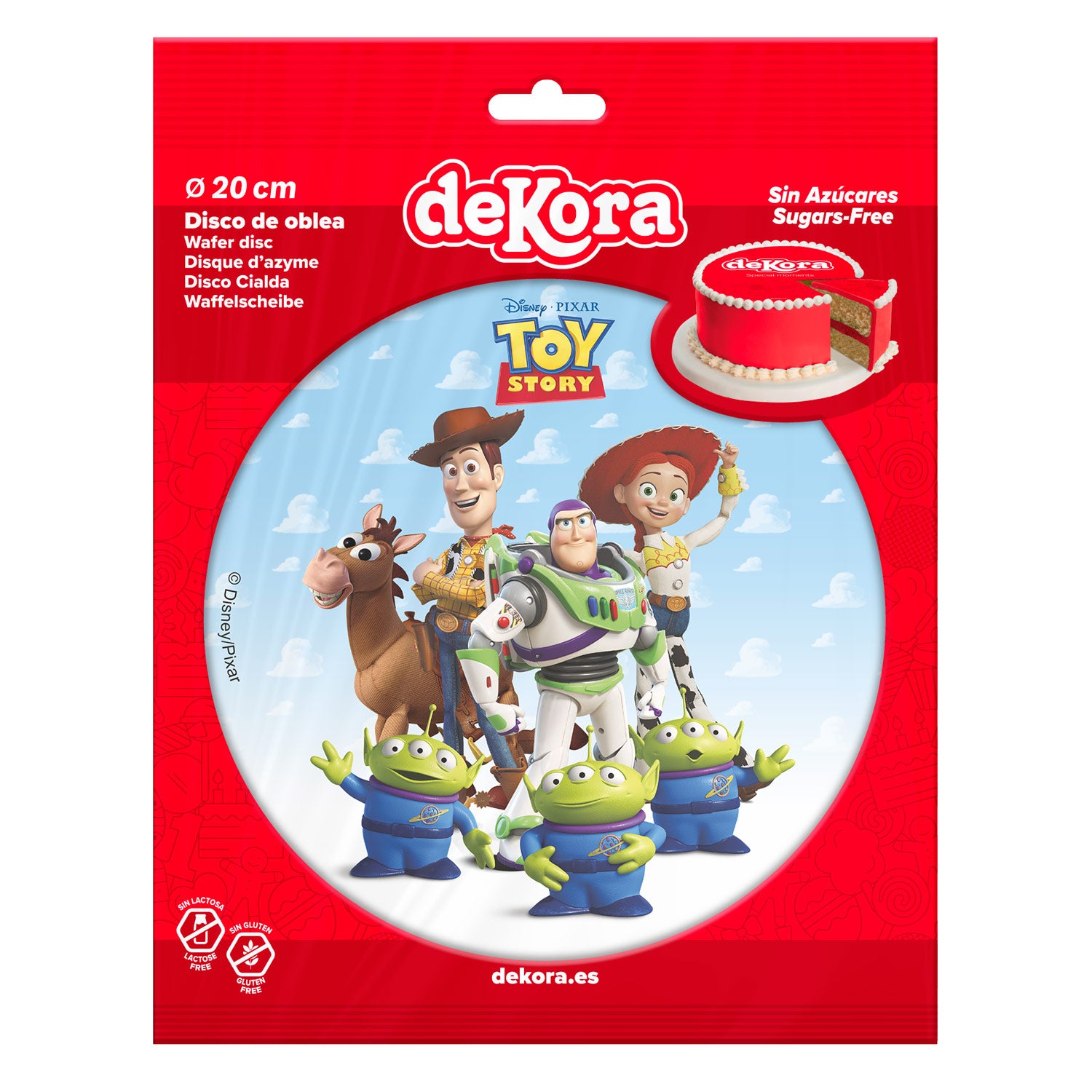 DISCO CIALDA TORTA A PUNTO TOY STORY 20CM