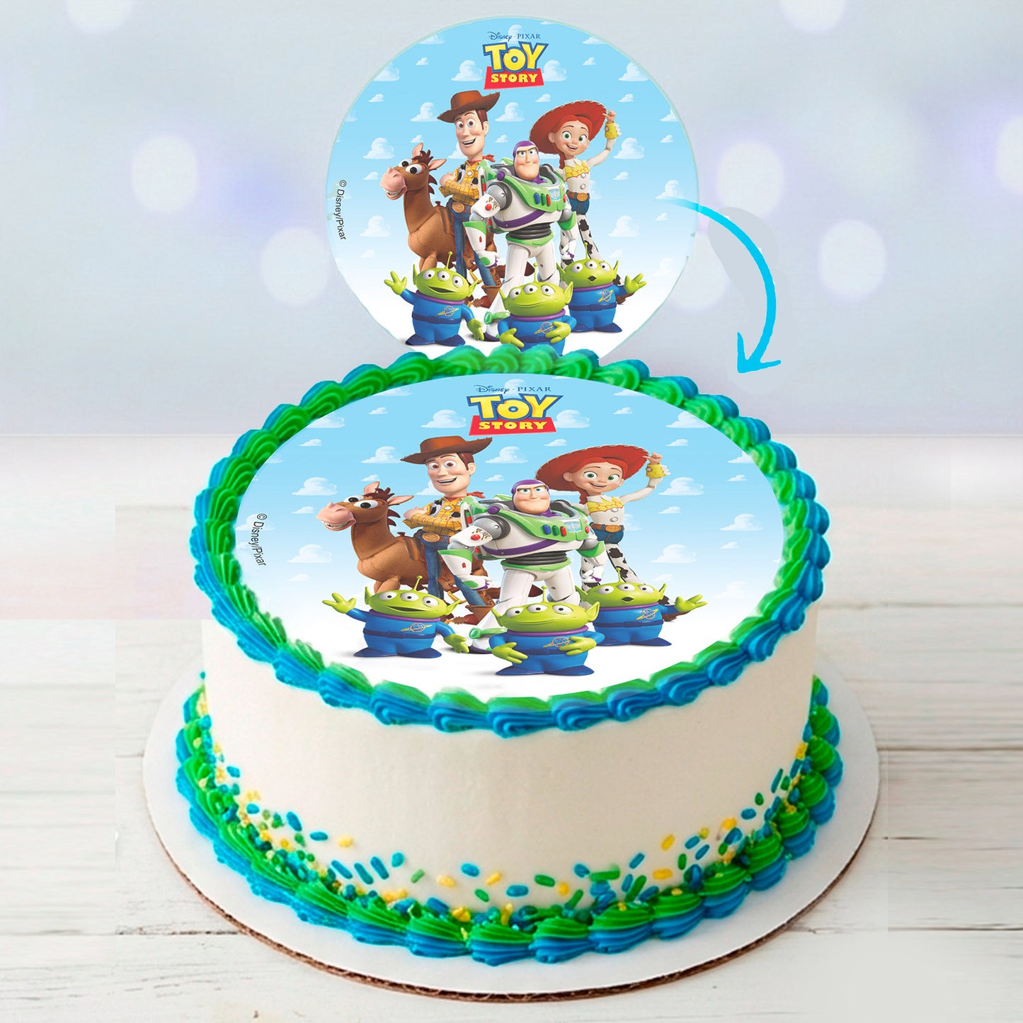 TOY STORY CAKE WAFER DISC 20CM