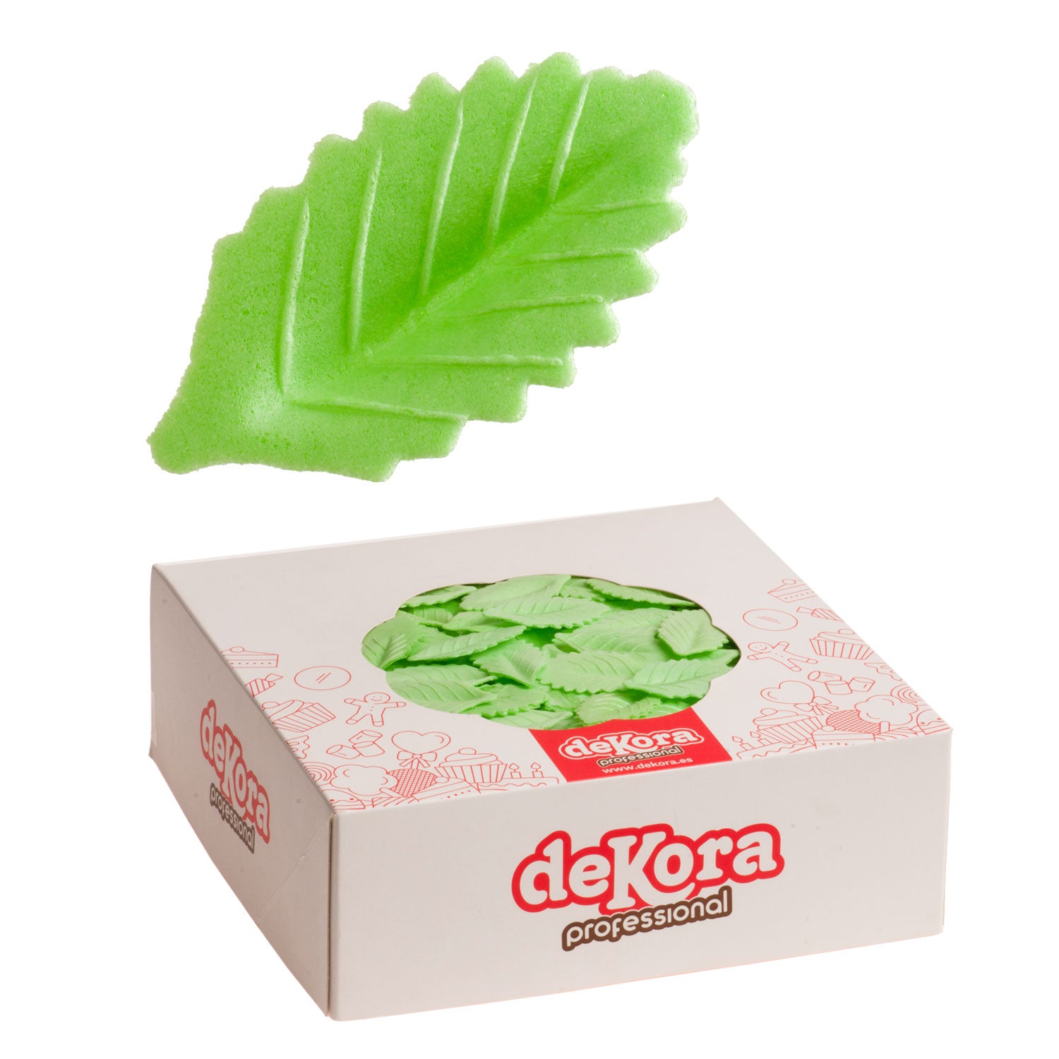 FOGLIA IN CIALDA VERDE CHIARO 4,5CM