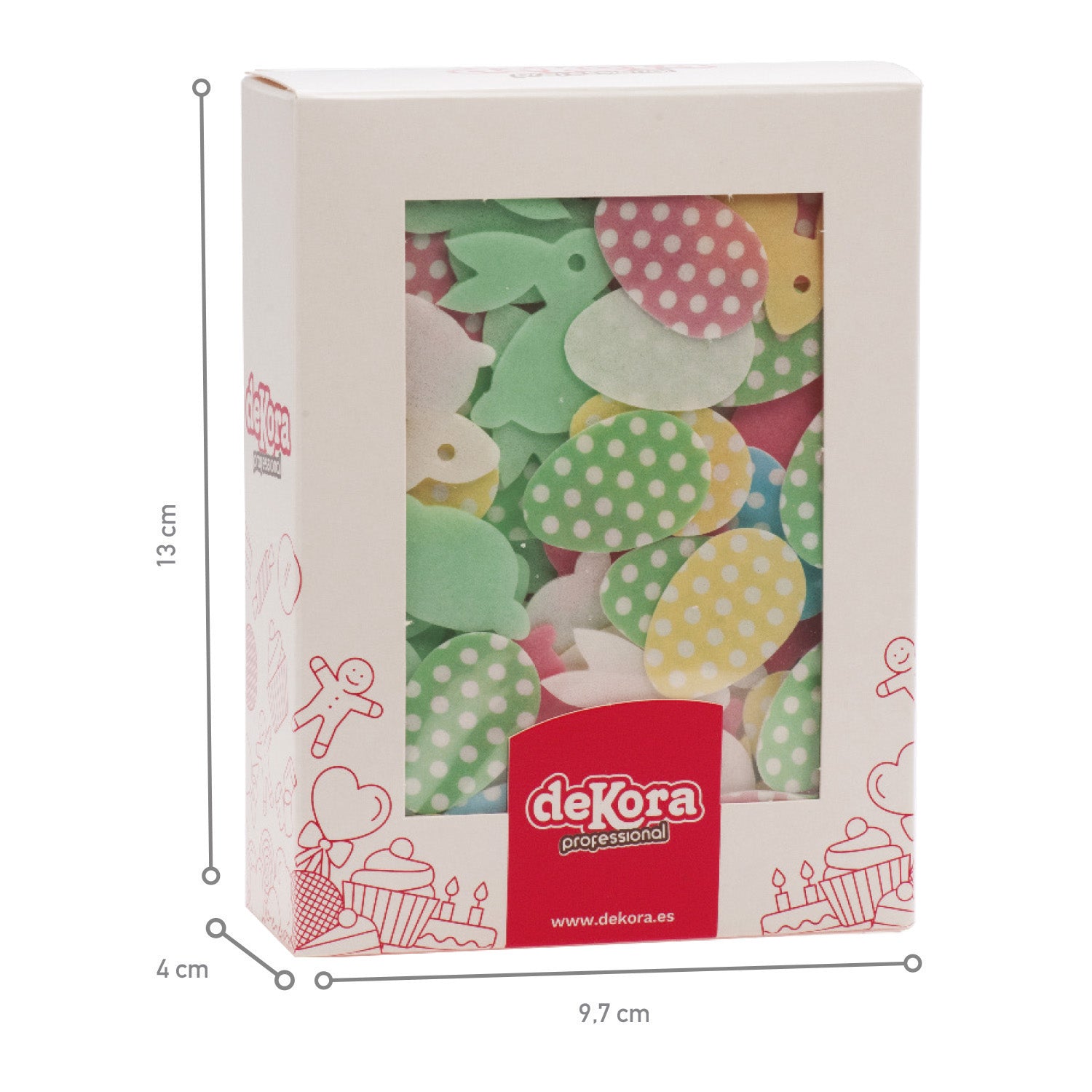 DECORACIÓN OBLEA PARA TARTAS SURTIDO PASCUA -3,5CM