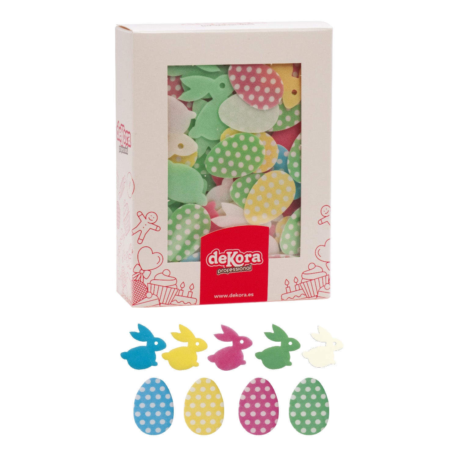 DECORACIÓN OBLEA PARA TARTAS SURTIDO PASCUA -3,5CM