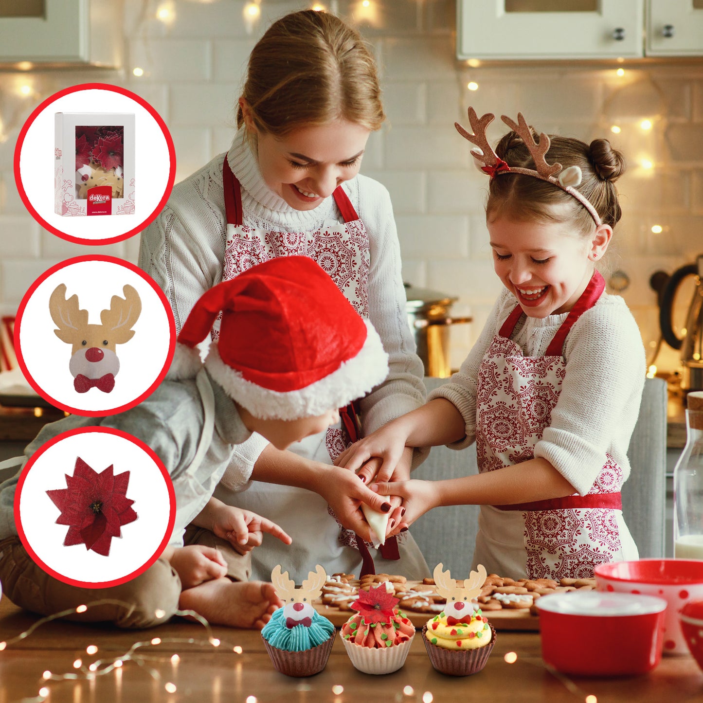 DÉCORATION AZYME NOËL ASSORTIMENT 5-6CM