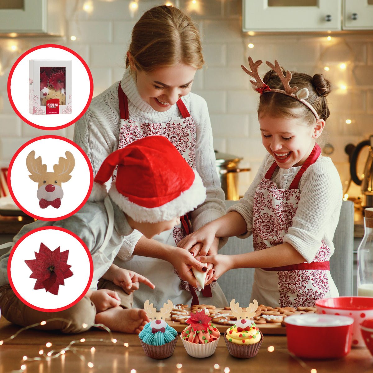 DECORAZIONE IN CIALDA NATALE ASSORTIMENTO 5-6CM