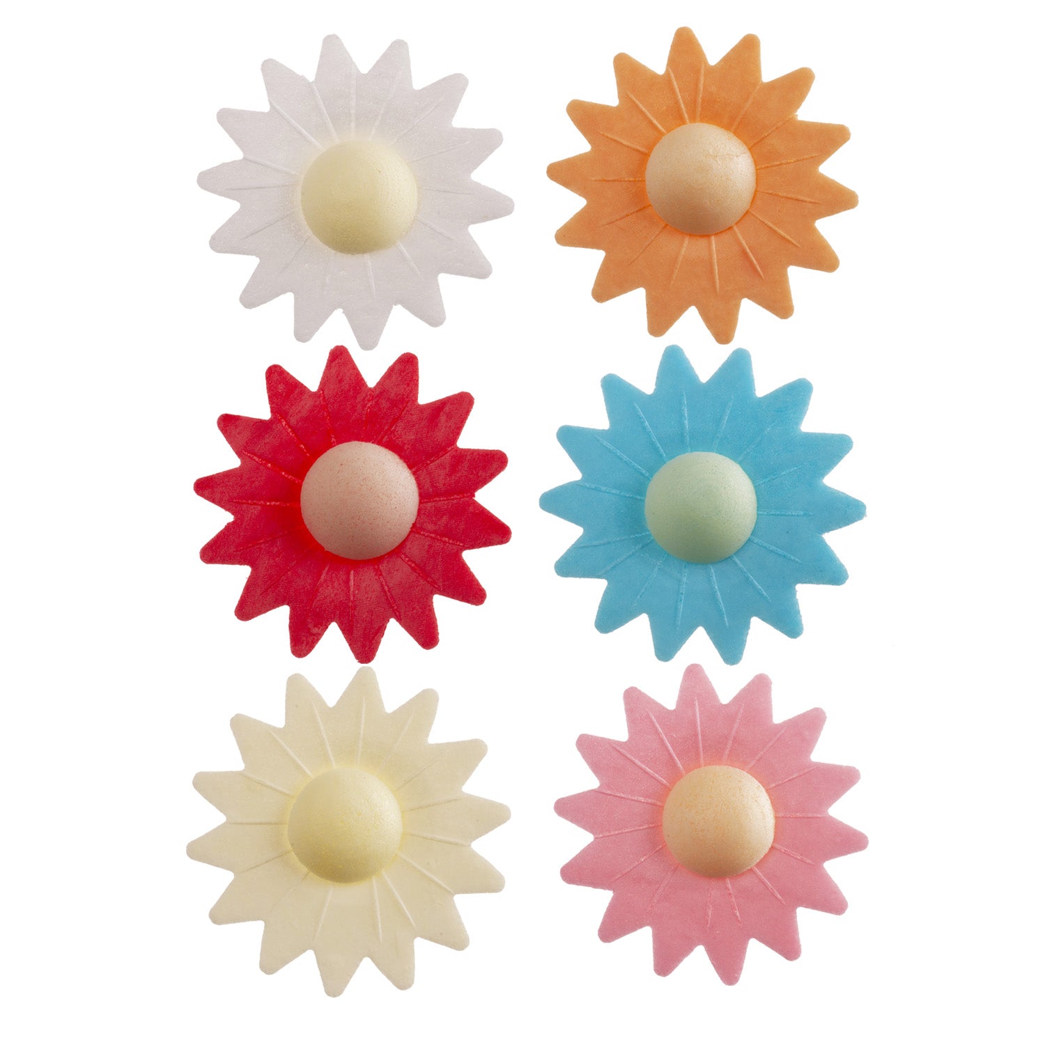 MARGARIDAS EM OBREA 6 CORES ASSORTADAS Ø 4,5CM