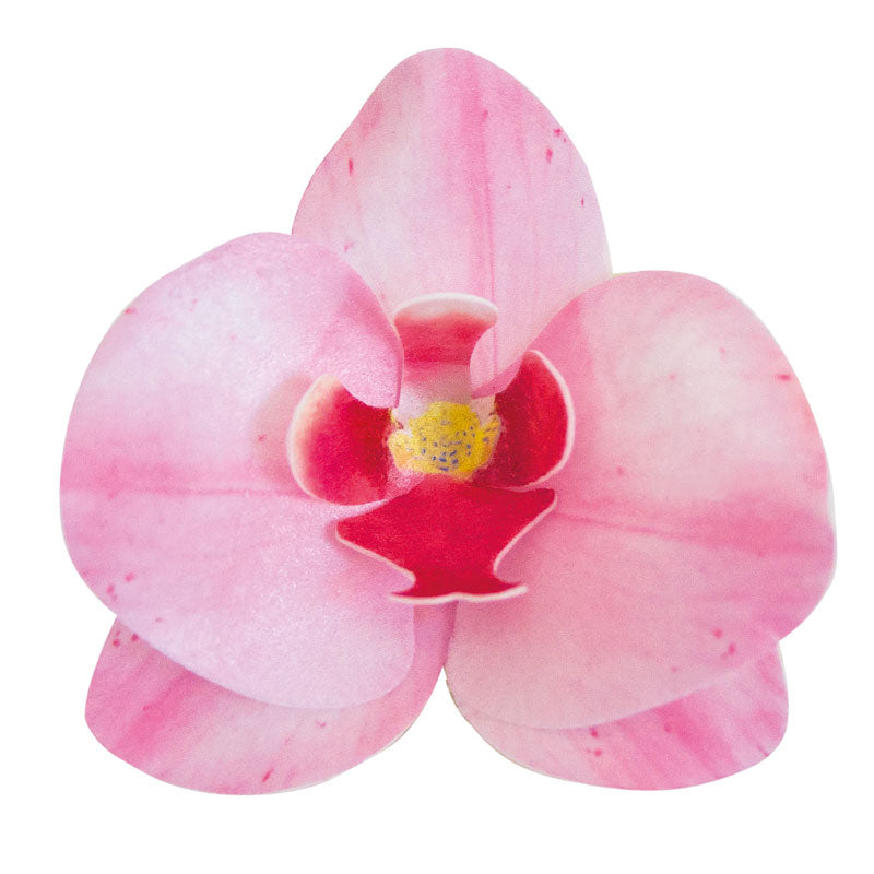 10 WAFER PINK ORCHIDS 8,5 x 7,5 CM