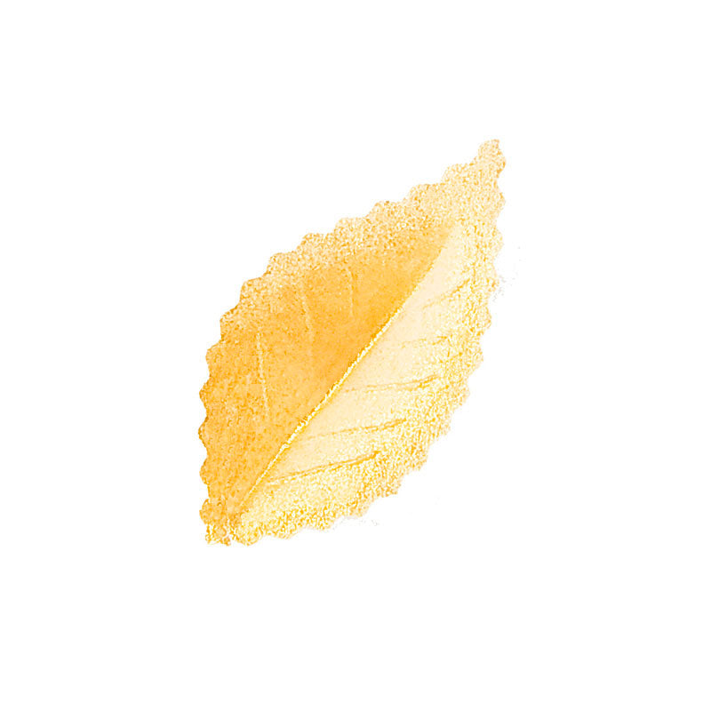 400 METALIZED GOLD WAFER LEAVES 4,2 CM