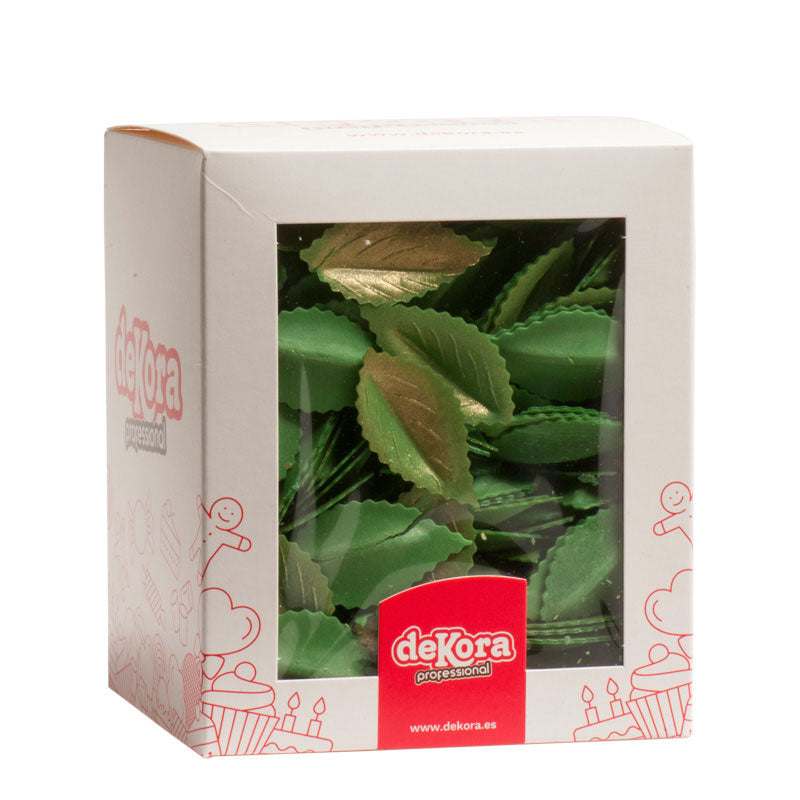 400 HOJAS DE OBLEA  VERDE METALIZADA 4,2 CM