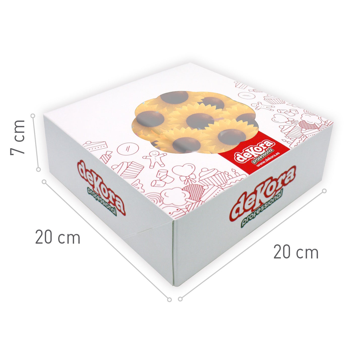 150 FLORES OBLEA GIRASOL 4,5 CM