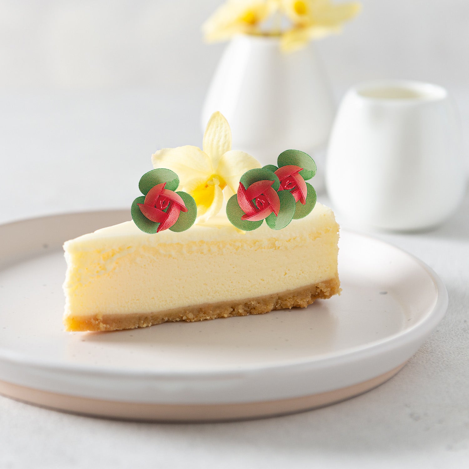 MINI ROSA ROJA CON HOJA 3CM