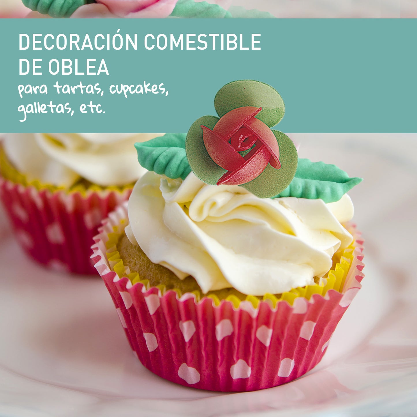 MINI ROSA ROJA CON HOJA 3CM