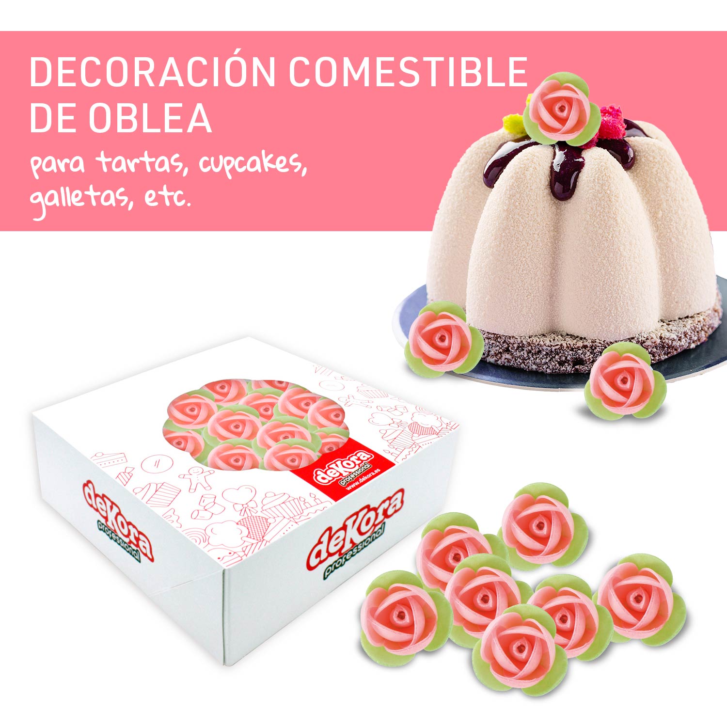 140 ROSAS OBREIA FOLHA VERDE 3,5 CM