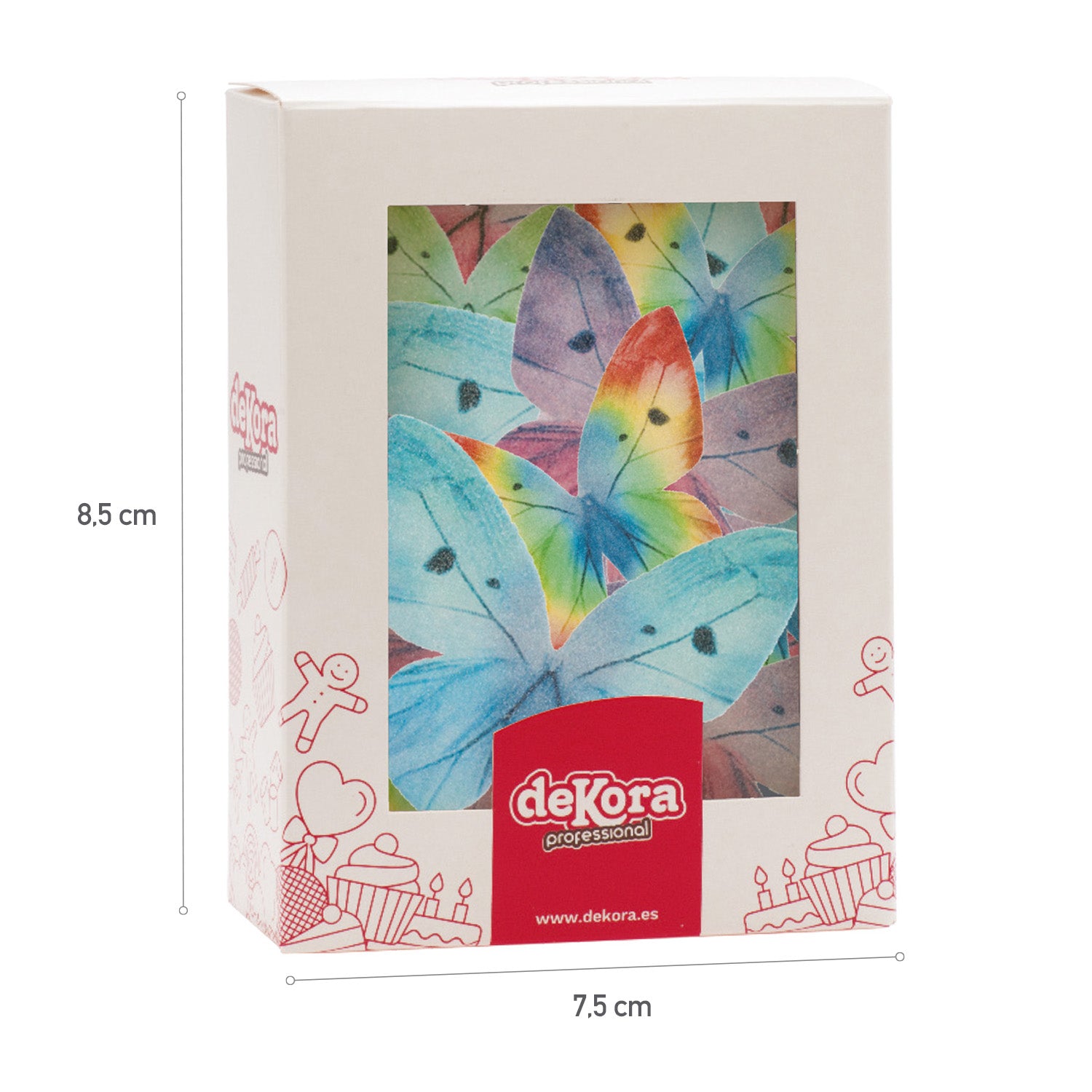 87 BUTTERFLIES WAFER CAKE DECORATION 3-6 CM