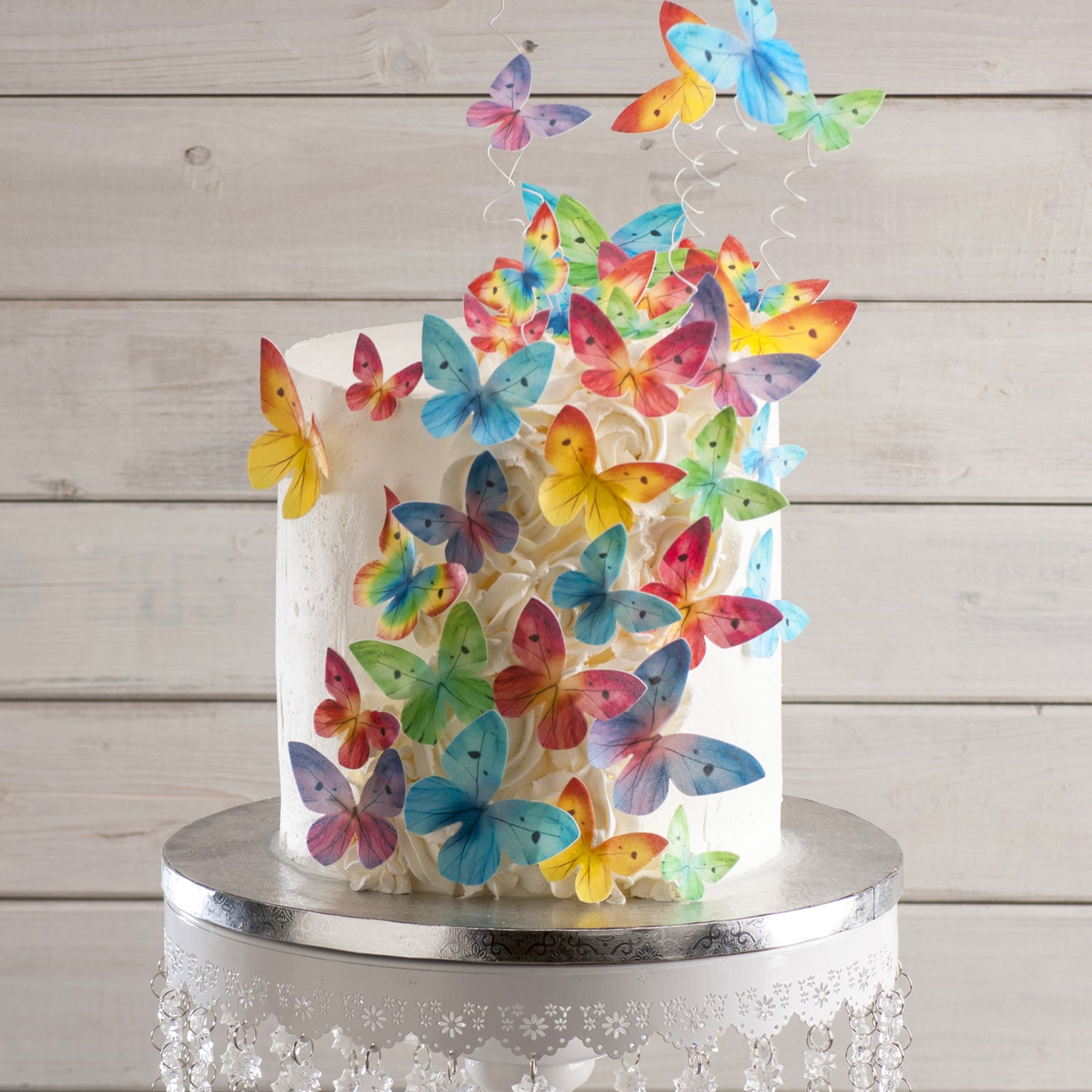 87 BUTTERFLIES WAFER CAKE DECORATION 3-6 CM