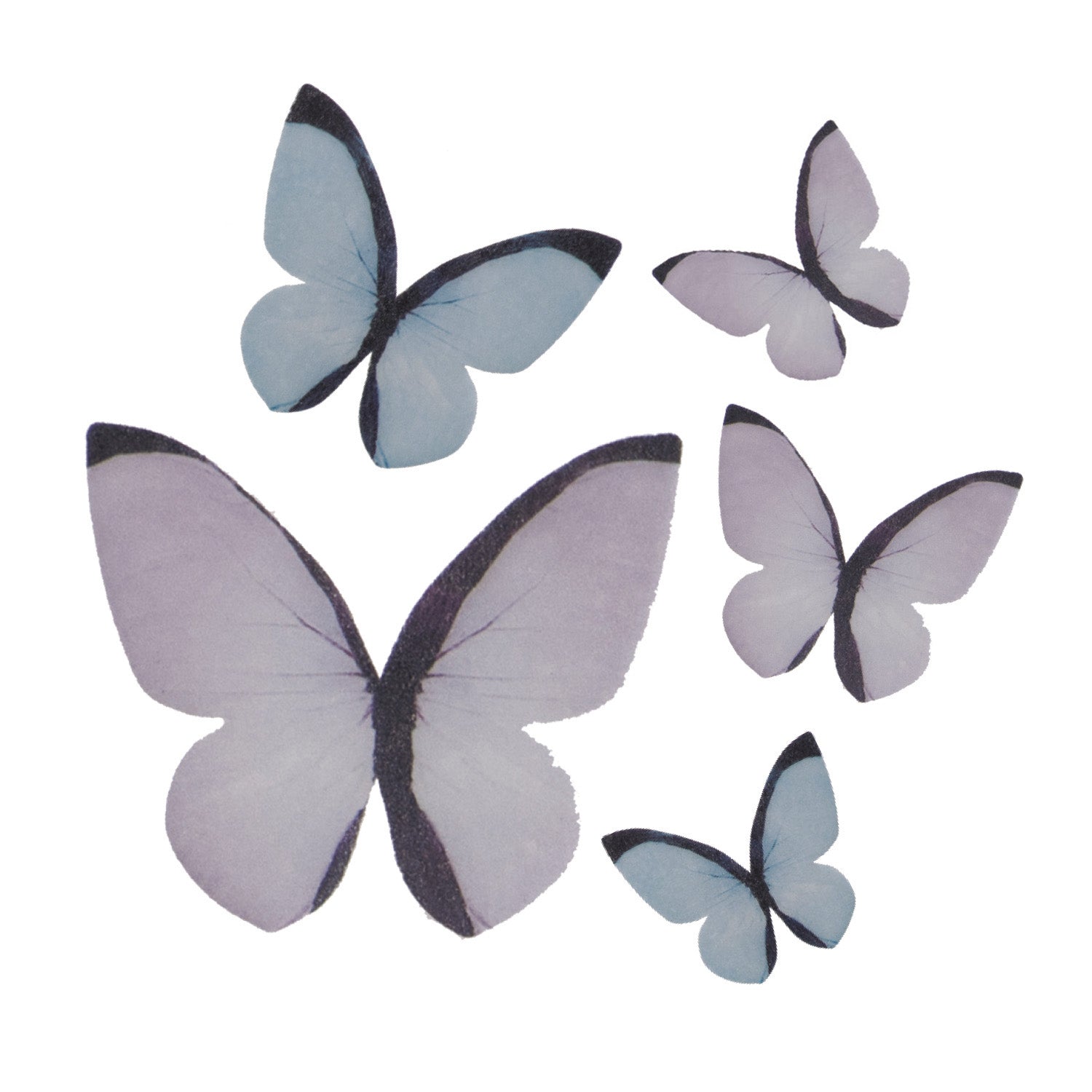 MARIPOSAS OBLEA SURTIDAS COLOR PASTEL 3-6CM