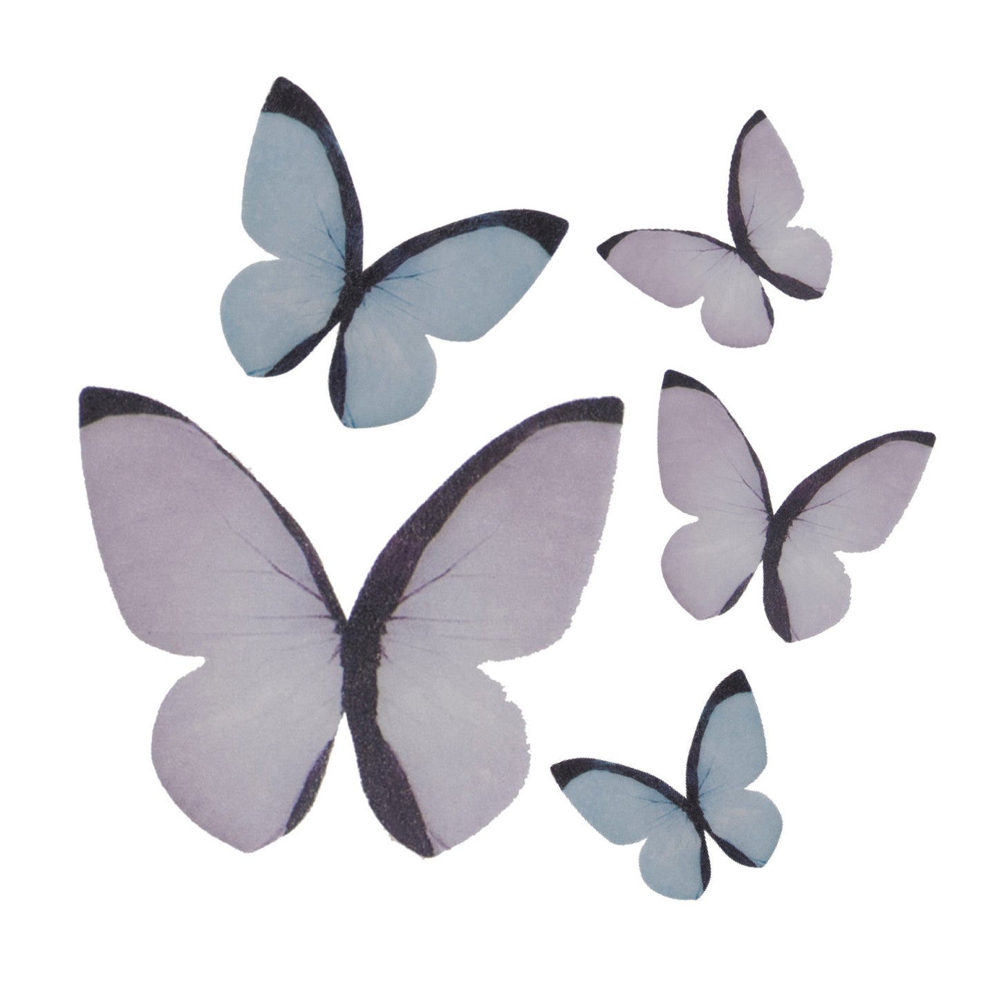MARIPOSAS OBLEA SURTIDAS COLOR PASTEL 3-6CM