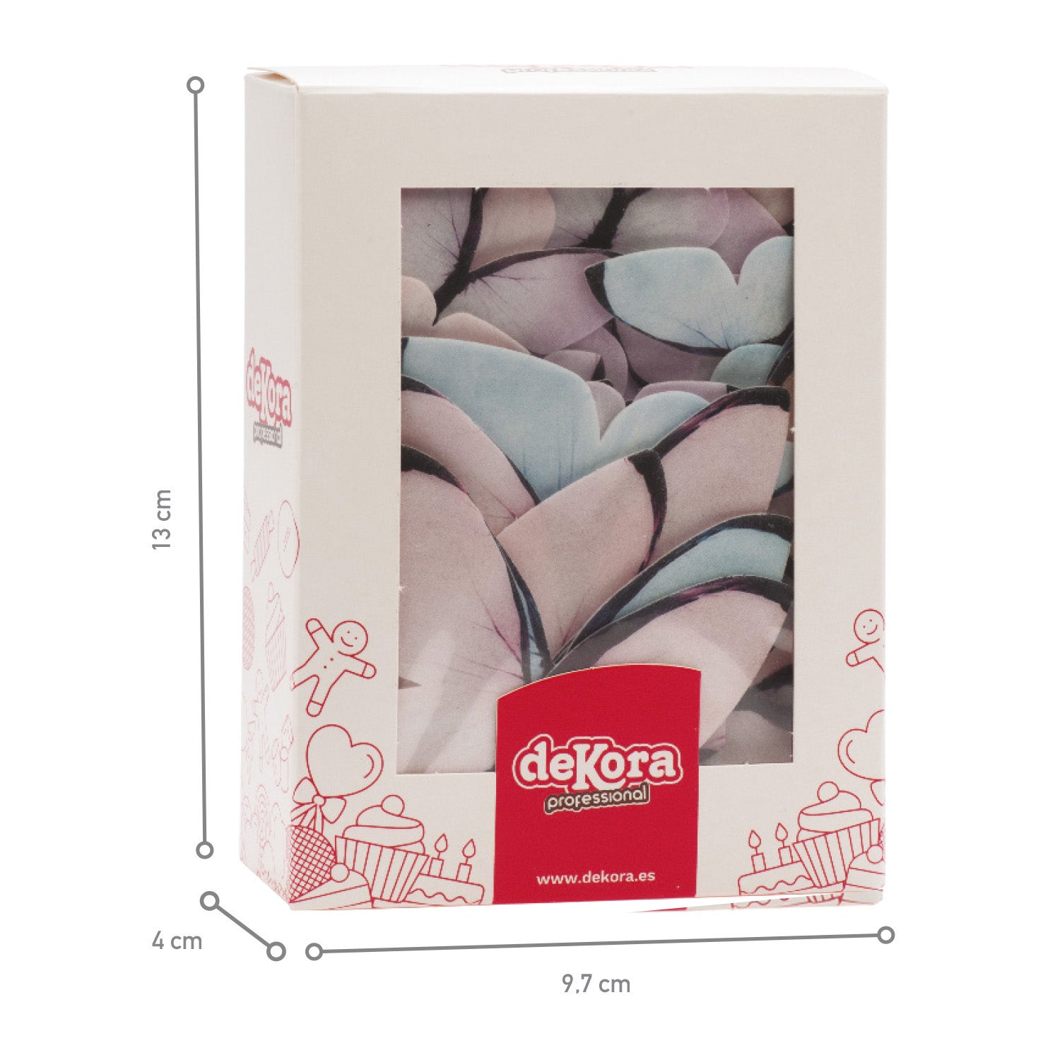 MARIPOSAS OBLEA SURTIDAS COLOR PASTEL 3-6CM