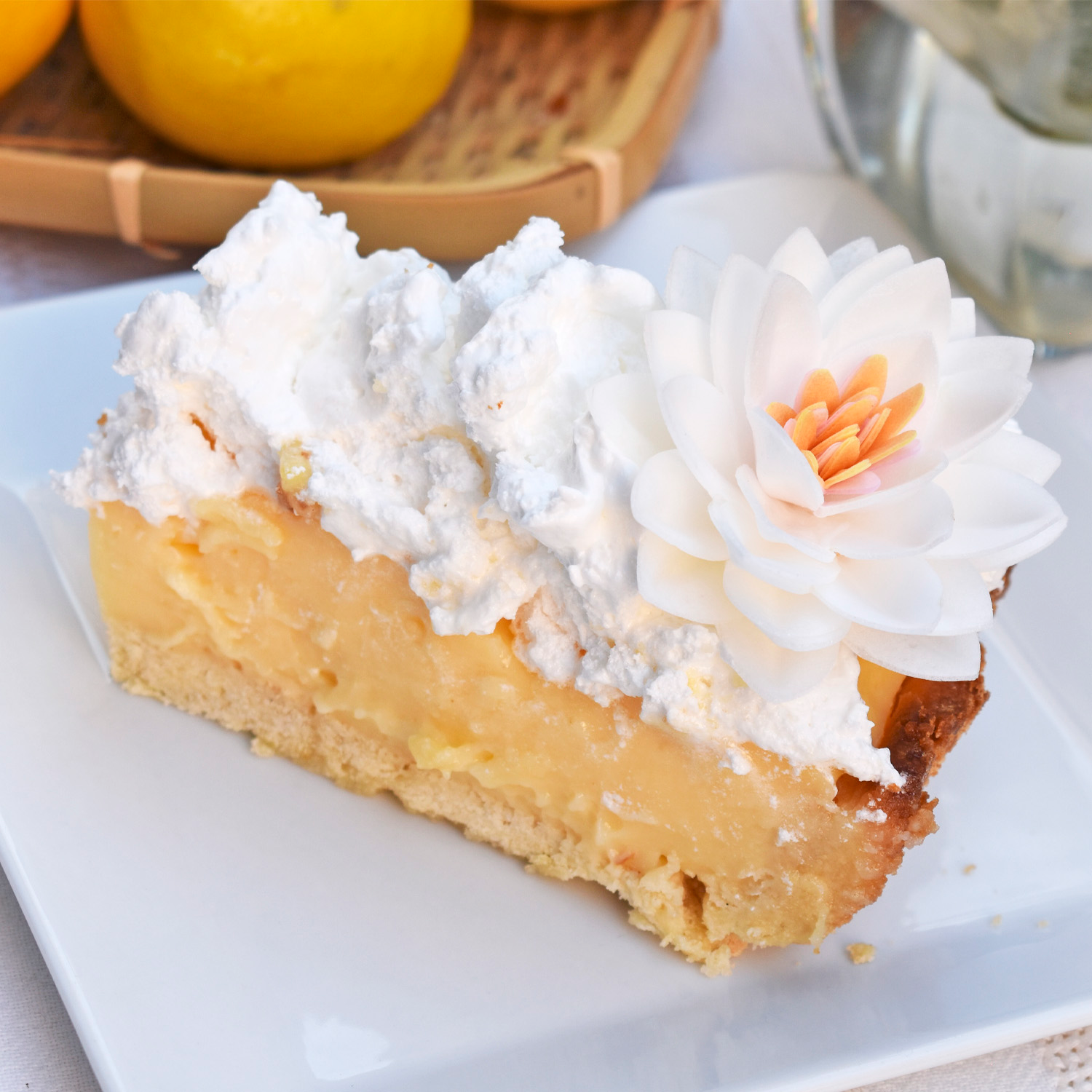 CAIXA DE 15 FLORES DE LÓTUS WAFER BRANCA Ø 7CM