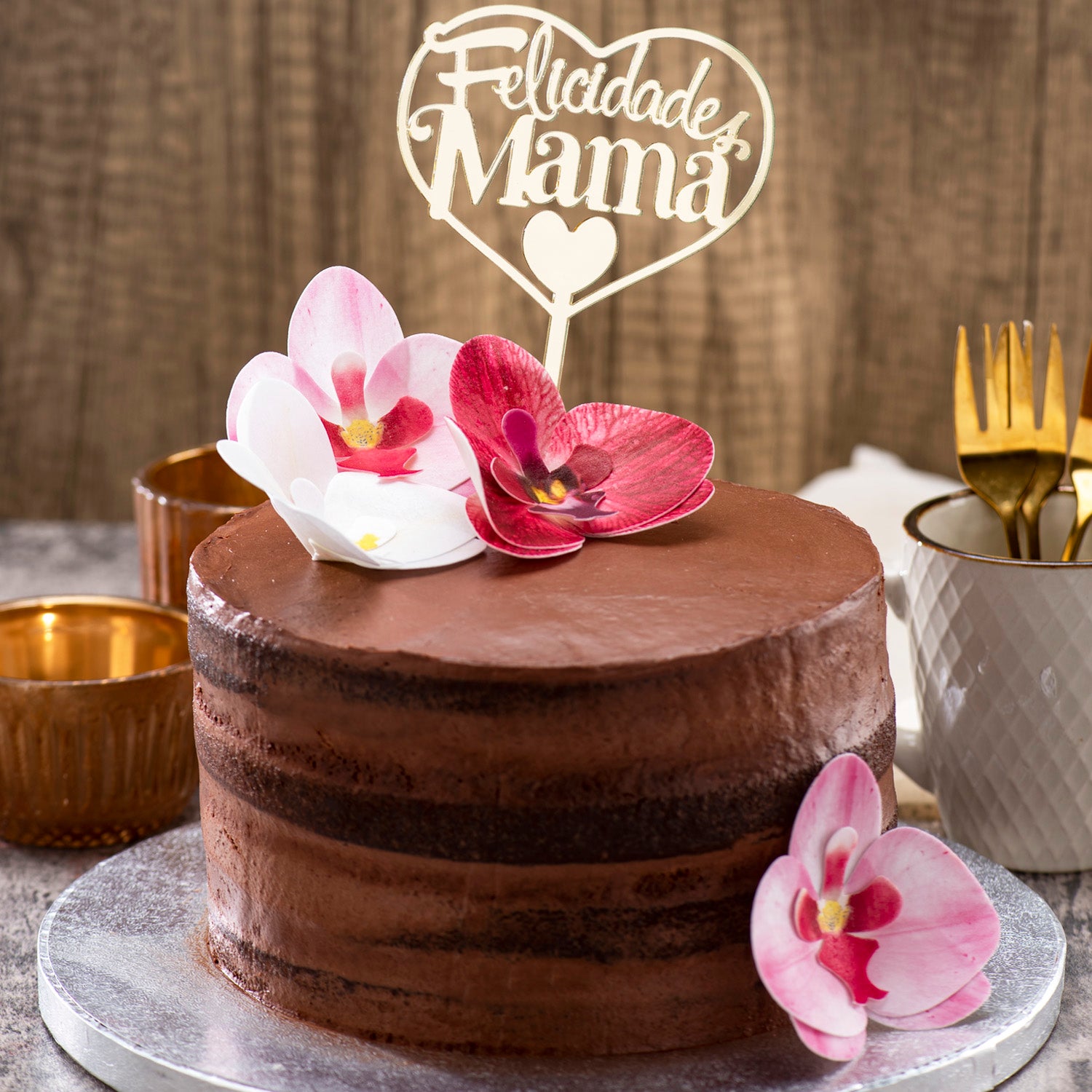 SCATOLA DA 10 ORCHIDEE IN WAFER BORDEAUX  8.5 -7.5CM