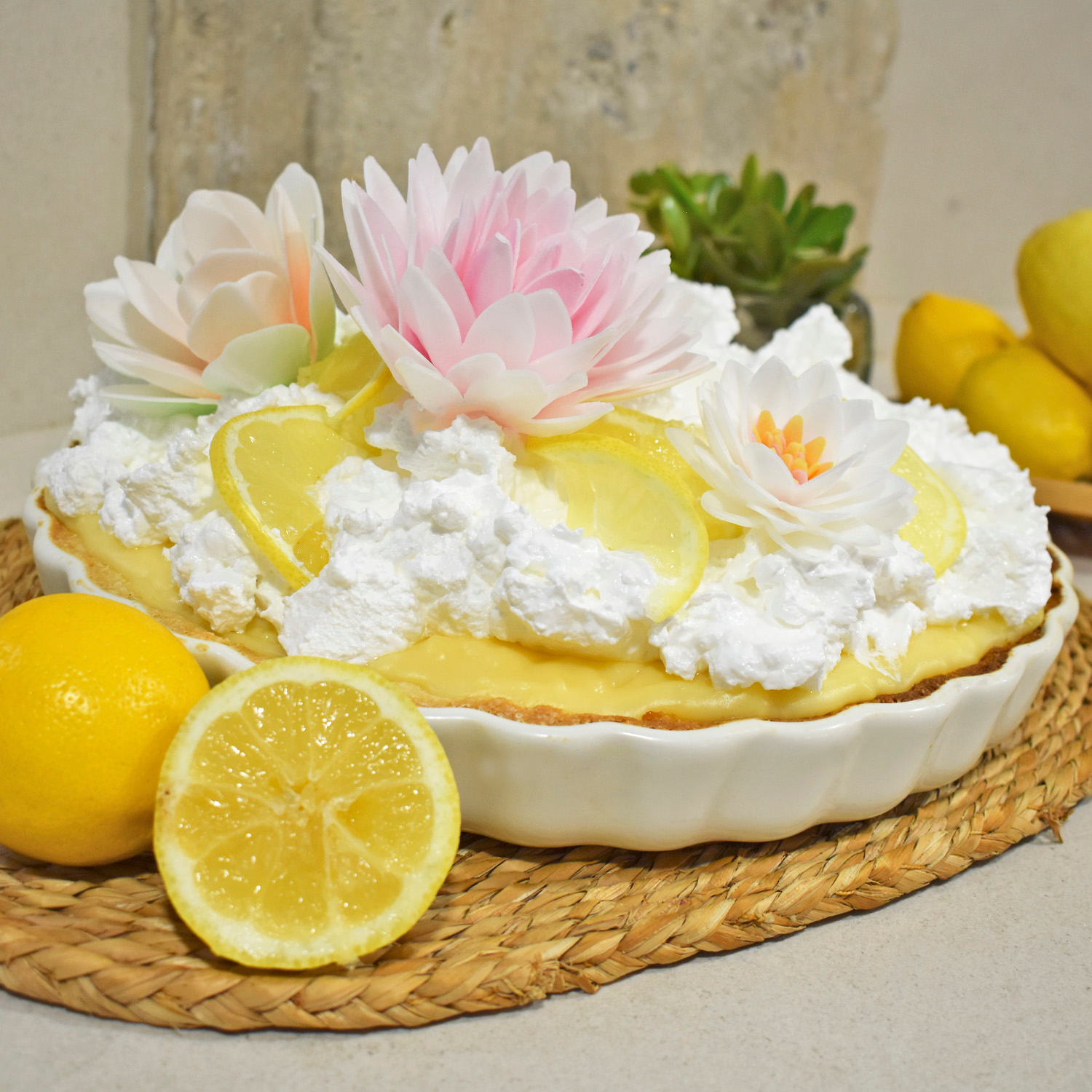 6 MAGNOLIAS DE OBLEA COLOR BLANCO DE 6.5-7CM Y 5CM