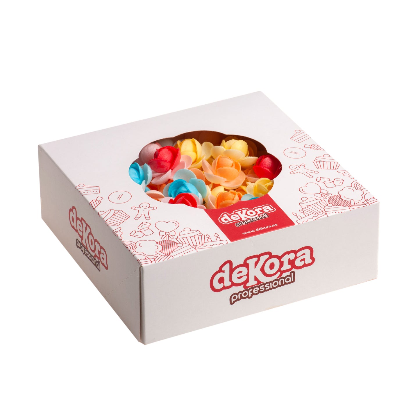 MINI FLORES DE OBLEA BICOLOR Ø 3CM