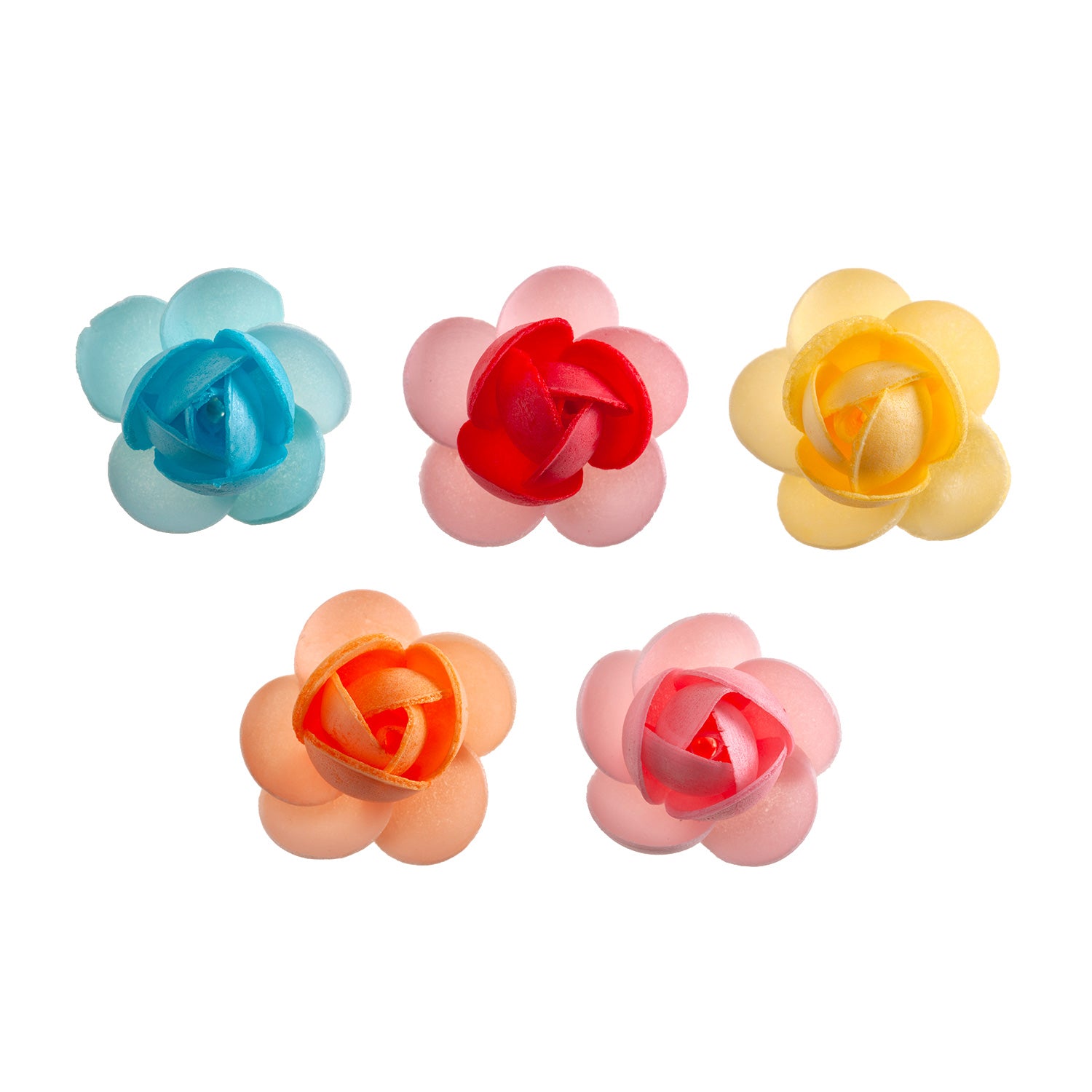 MINI FLORES DE WAFER BICOLOR Ø 3CM