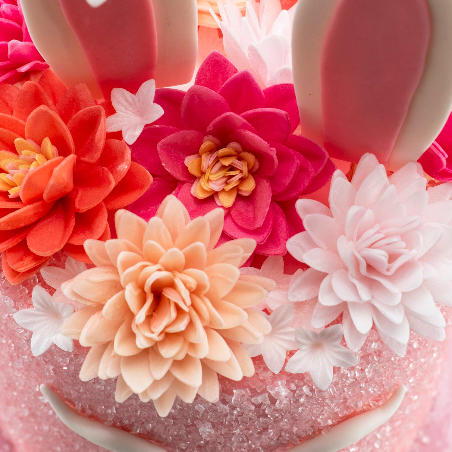 CAJA DE 18 FLORES DE OBLEA COLORES SURTIDOS Ø 5,5CM