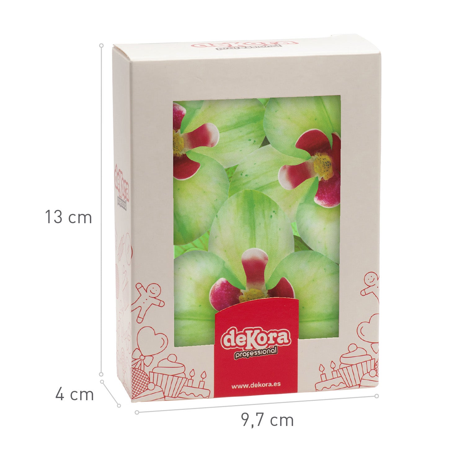 CAIXA DE 10 ORQUÍDEAS WAFER VERDES 8,5-7,5CM